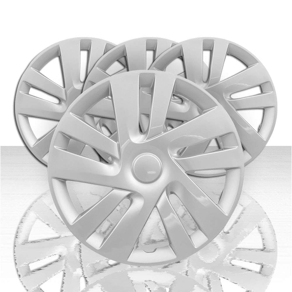 4pc 15" 10 Spoke Wheel Covers for Nissan NV200 S/SV Xtronic CVT - Silver 2013-2020
