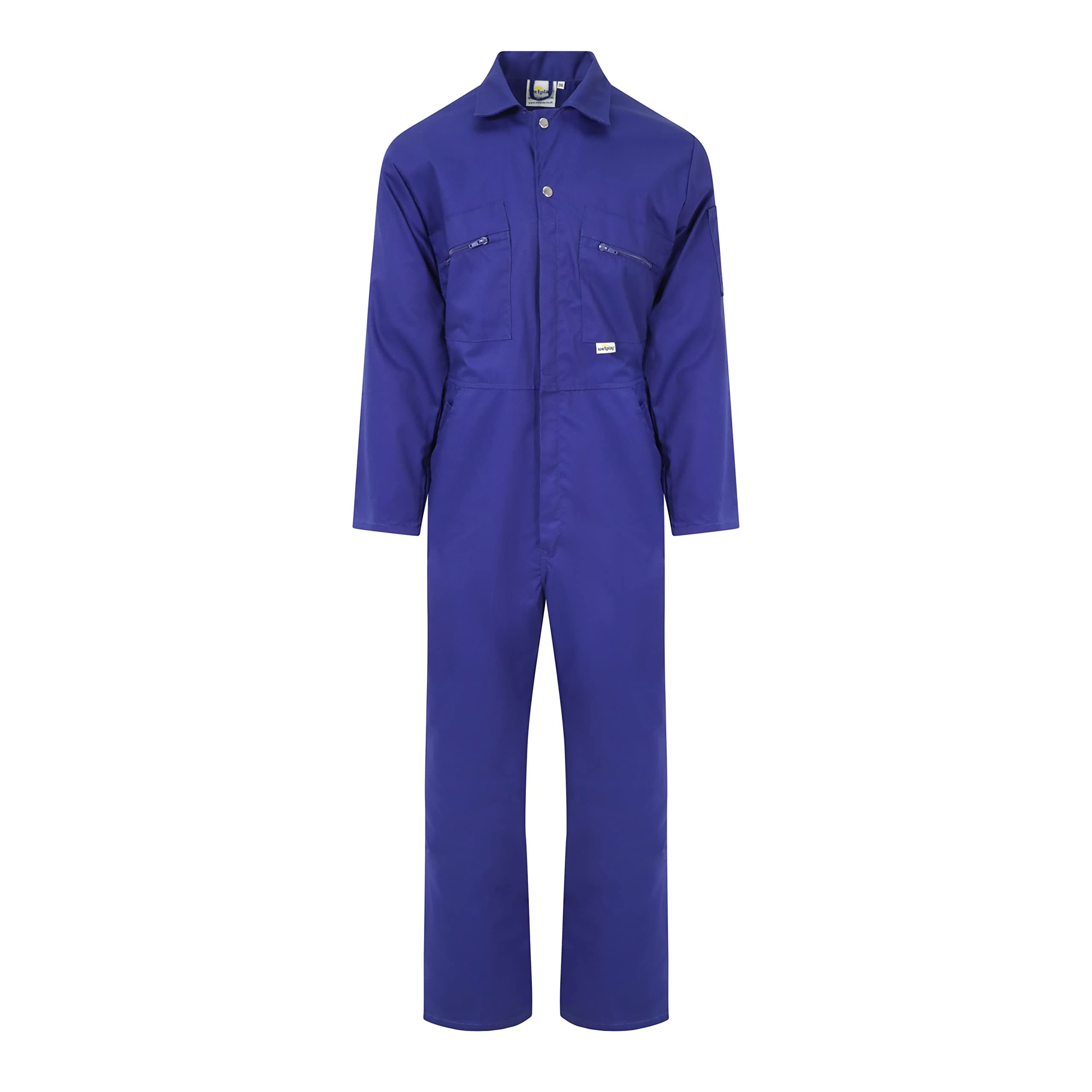 Ladies Zip Front Boilersuit Workwear Boiler Suit Coverall Overall Womens Girls (12 (36" Chest), Royal Blue)