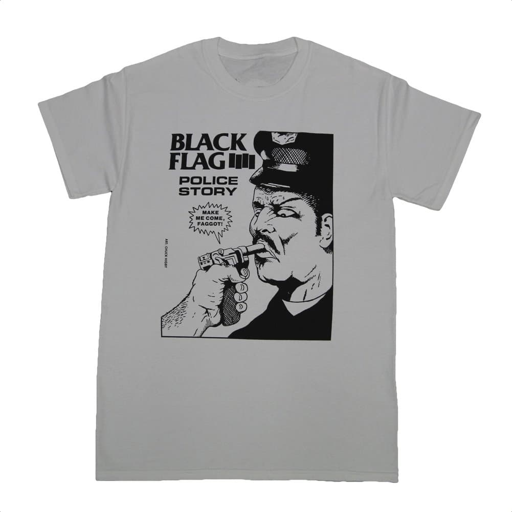 Black Flag Police Story T-Shirt Xx-Large White