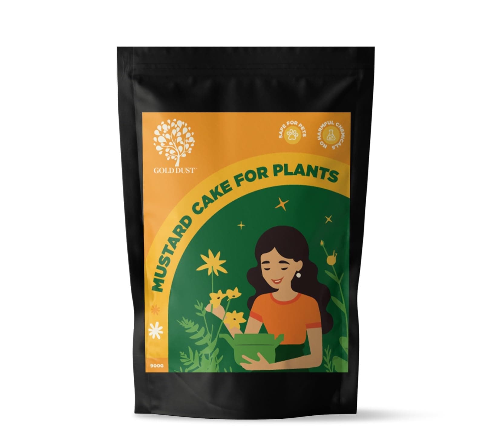 Gold Dust Mustard Cake Fertilizer For Plants, Plant Growth Booster, Sarso Khali Fertilizer For Plant, Mustard Cake Powder For Plants- 0.9kg