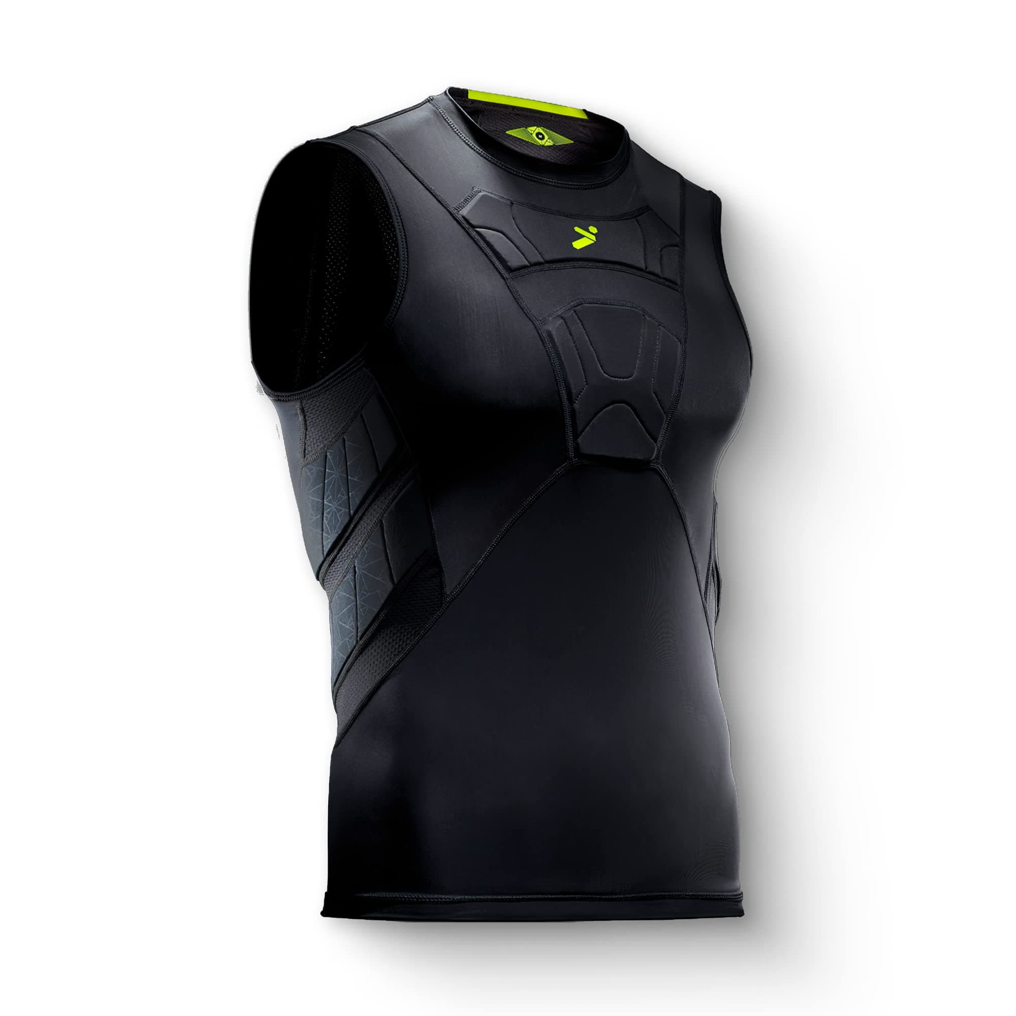 StorelliBodyShield Undershirt, Protective Soccer Base Layer, Lightweight Compression Top with Padded Chest & Rib Protection