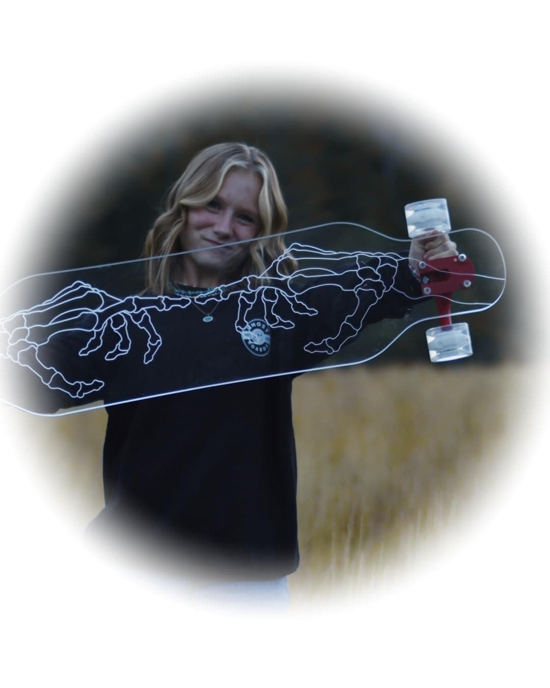 GHOST BOARDS Clear Longboard Skateboard - Transparent Acrylic Long Boards with Light-Up LED Wheels for Smooth Rides - Ride The Streets in Style with Longboard Built for Beginners & Pros Alike