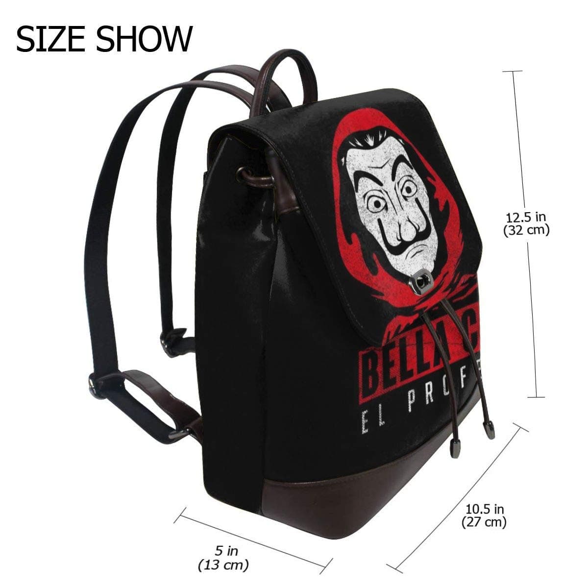 Bella Ciao El Profesor Casa De Papel Fashion Design Leather Backpack For Women Men College School Bookbag Weekend Travel Daypack