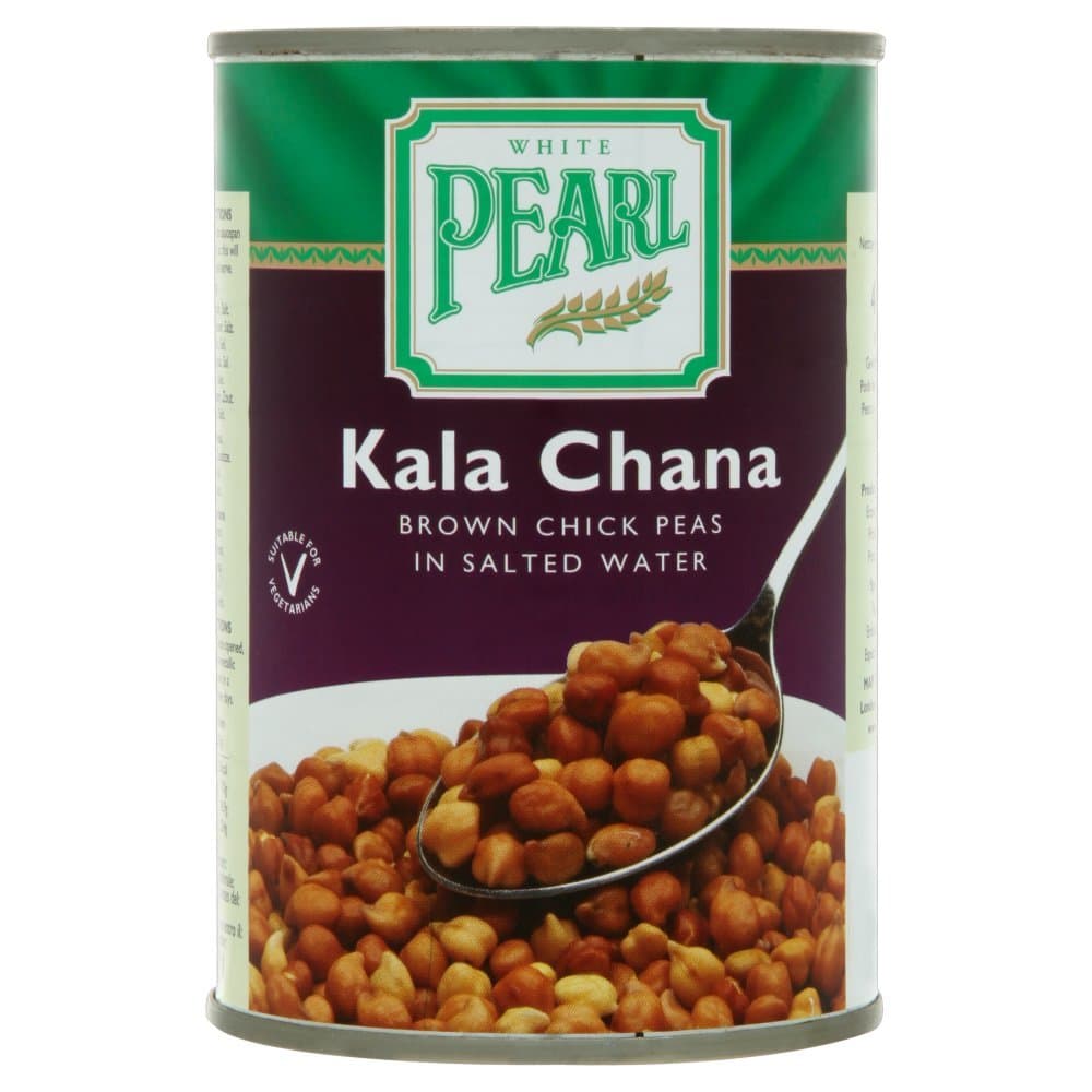 (12 Pack) White Pearl Kala Chana - 400g