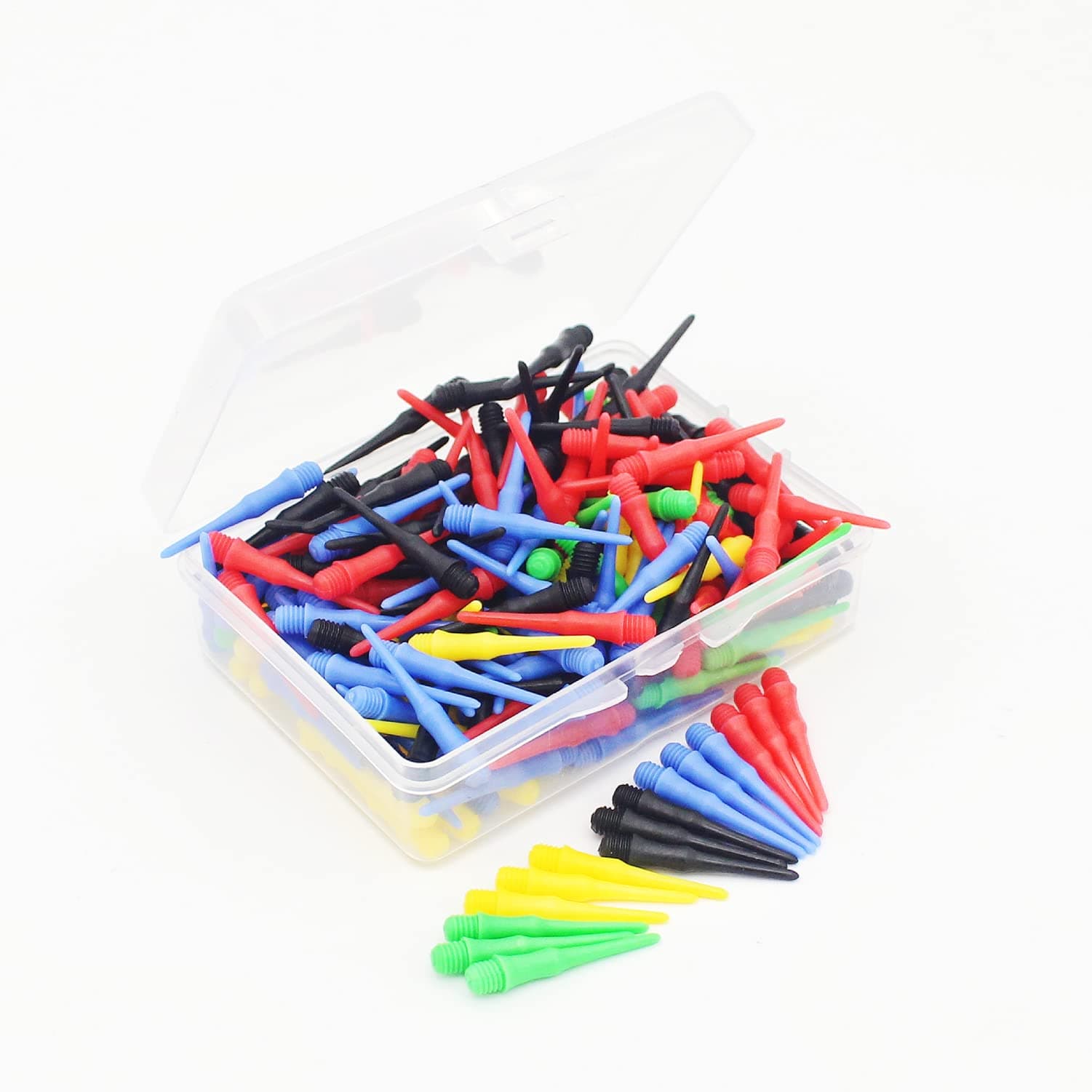Dart Points 2BA Thread Plastic Dart Points 250 Pack Soft Dart Tips Set in 5 Colors Dart Points Replacement Dart Accessories