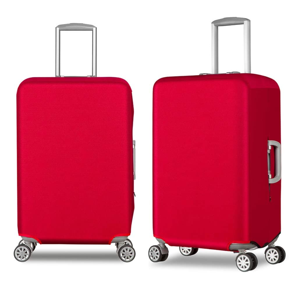 Travel Luggage Cover Durable Anti-Scratch Suitcase Protector Cover Fits 20-30 Inch Luggage(Waterproof Oxford Fabirc), Fits 20 Inch Luggage, Red