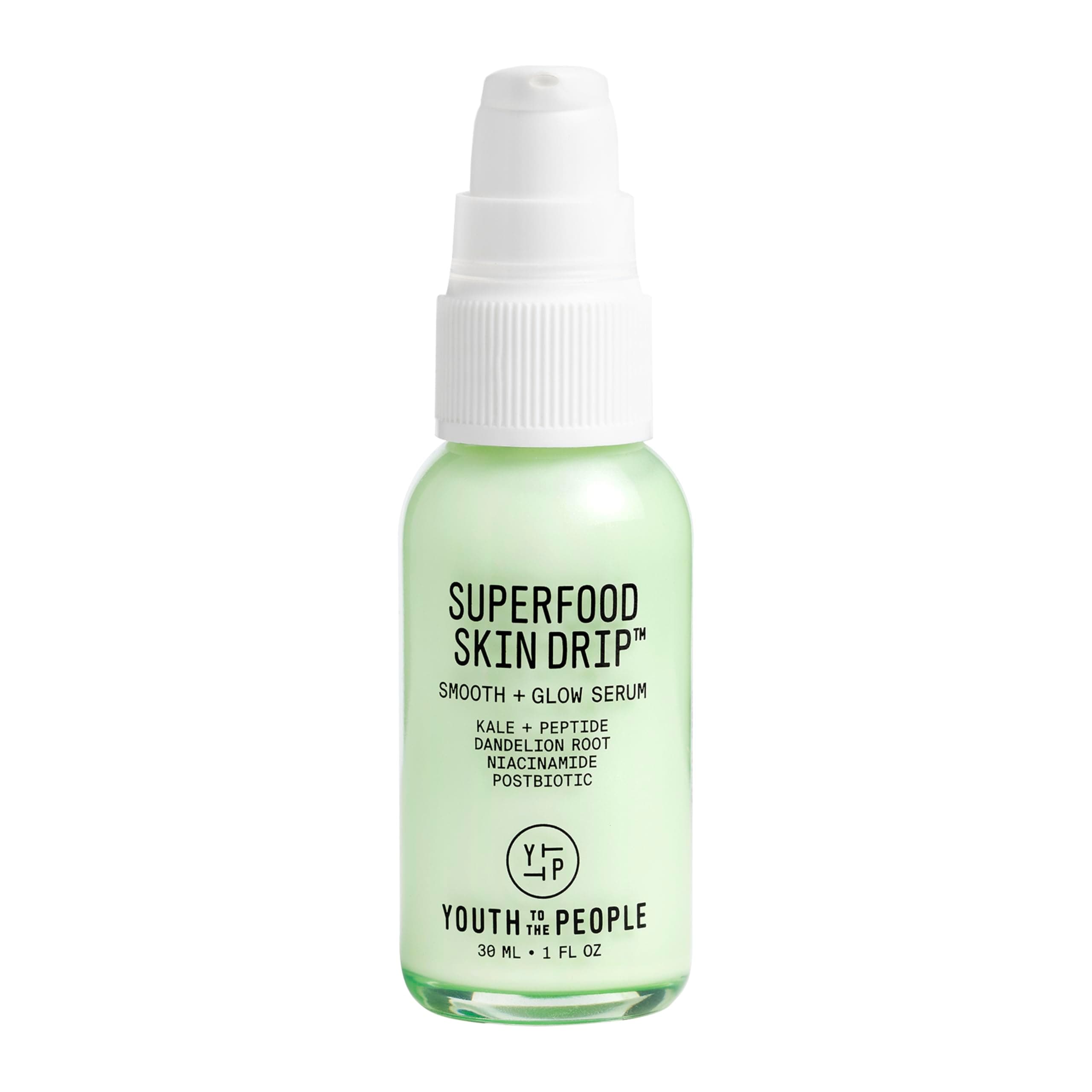Youth To The People Superfood Skin Drip Face Serum (1 fl oz), Strengthens Skin Barrier + Evens Skin Tone, 5% Niacinamide, Kale, Peptides, Ceramides, Boosts Glow, Vegan