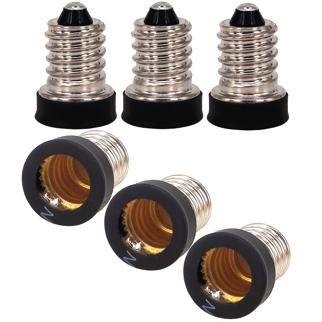 6pcs E14 to E12 Bulb Socket Converter Adapter Bulb Converter LED lamp Holder Adapter