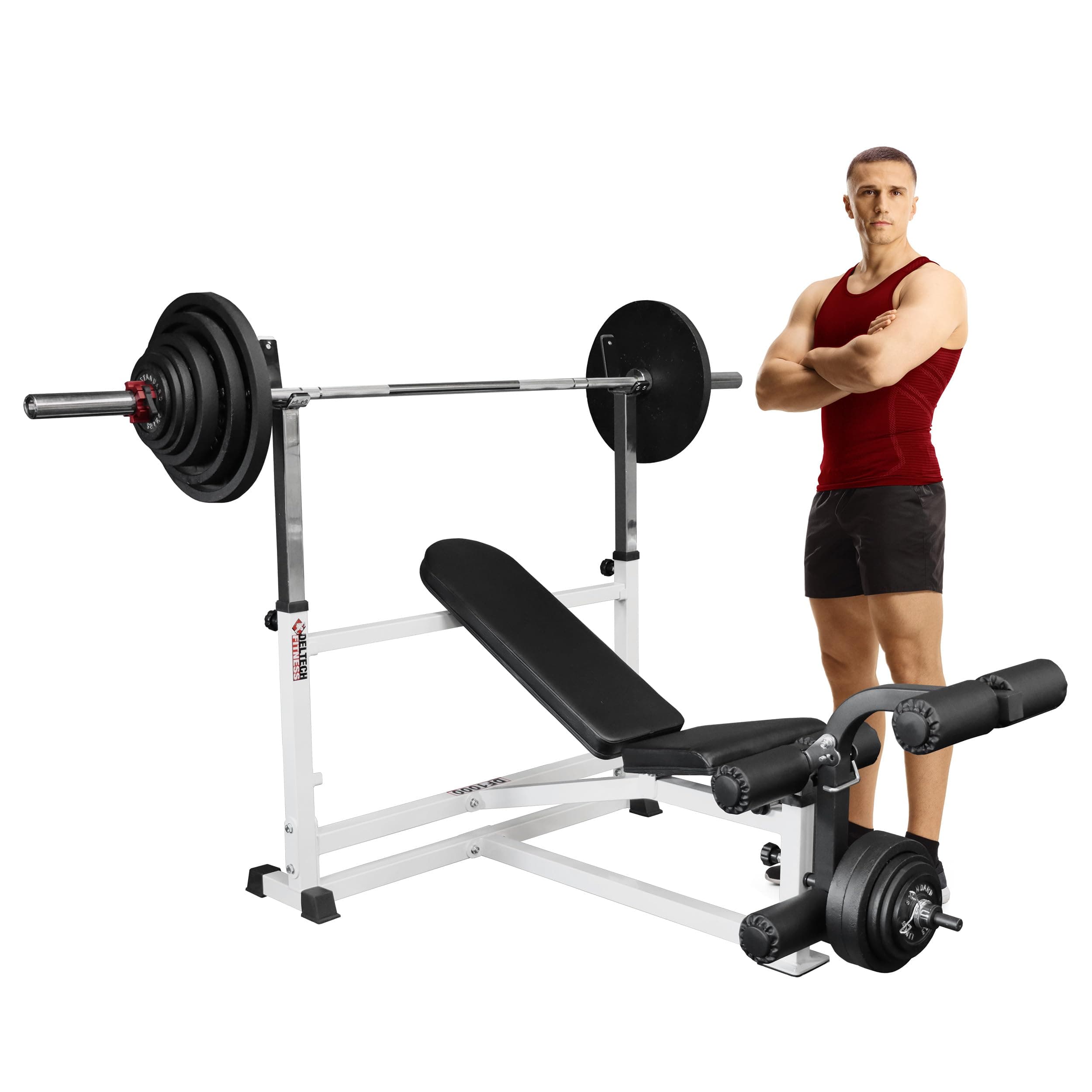 DF1000- Heavy Duty Olympic Weight Bench by Deltech Fitness- 750 lb Capacity- ...
