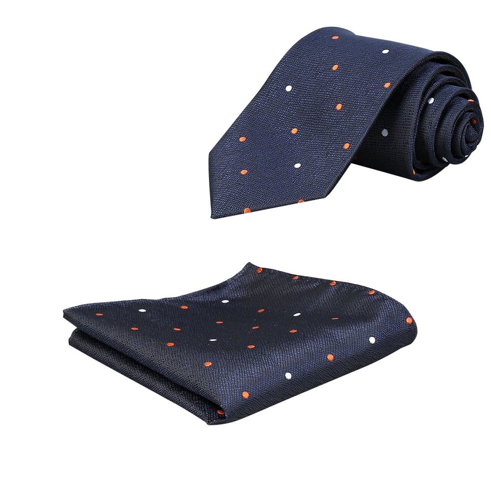 Paisley Tie Handkerchief Woven Classic Men's Necktie & Pocket Square Set (A)
