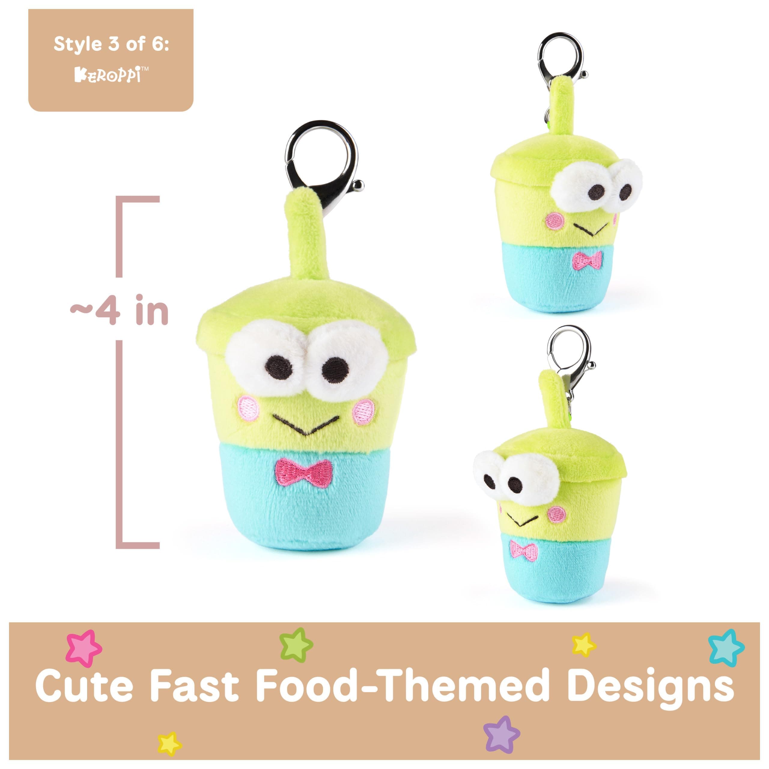 GUND Sanrio Hello Kitty and Friends Fast Food Surprise Plush Toy, Mystery Unboxing Stuffed Animal for Ages 1 and Up, Multicolor, 4” (1 of 6 Styles)