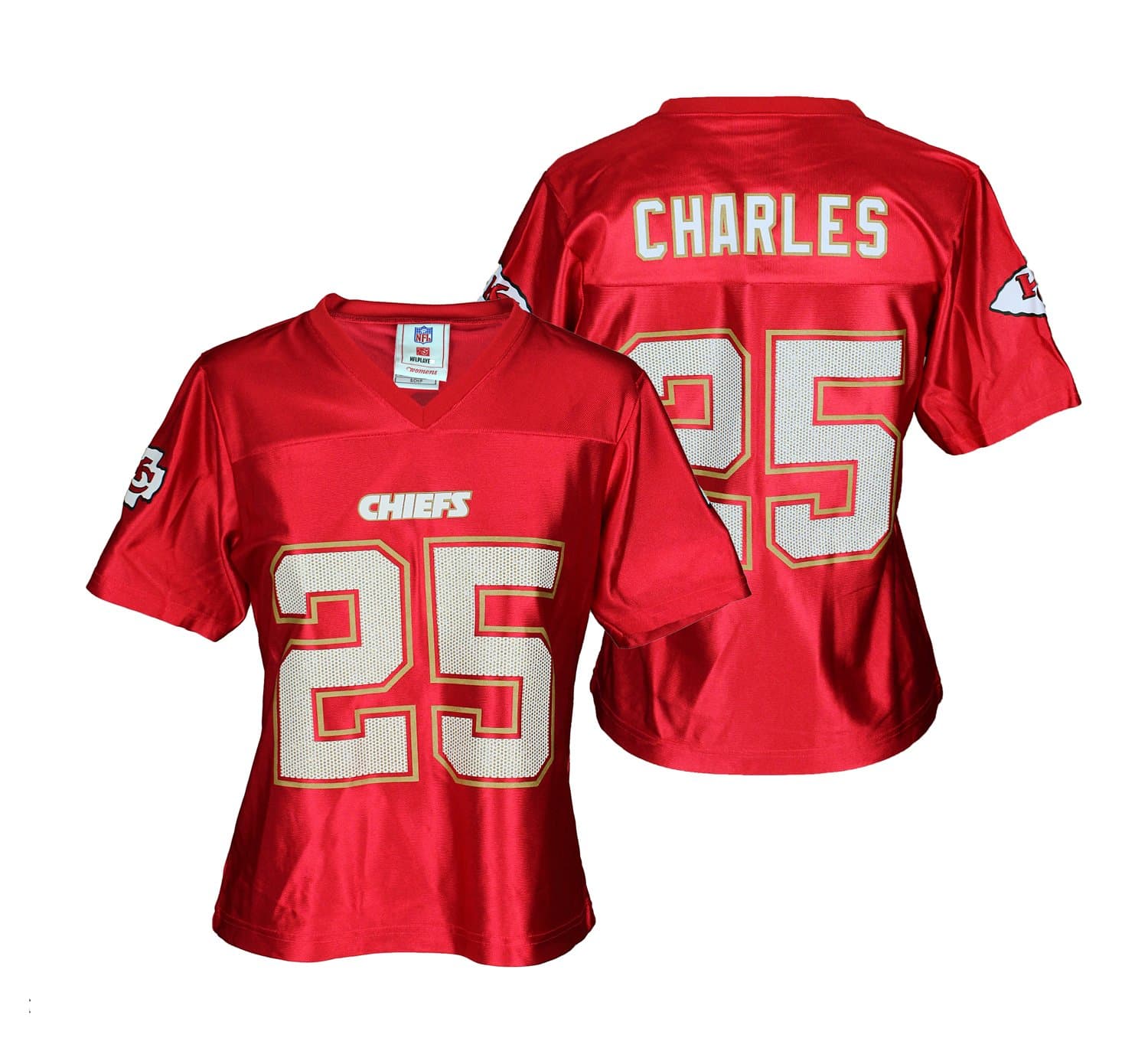 NFL Kansas City Chiefs Womens Dazzle Jamaal Charles #25 Jersey, Red