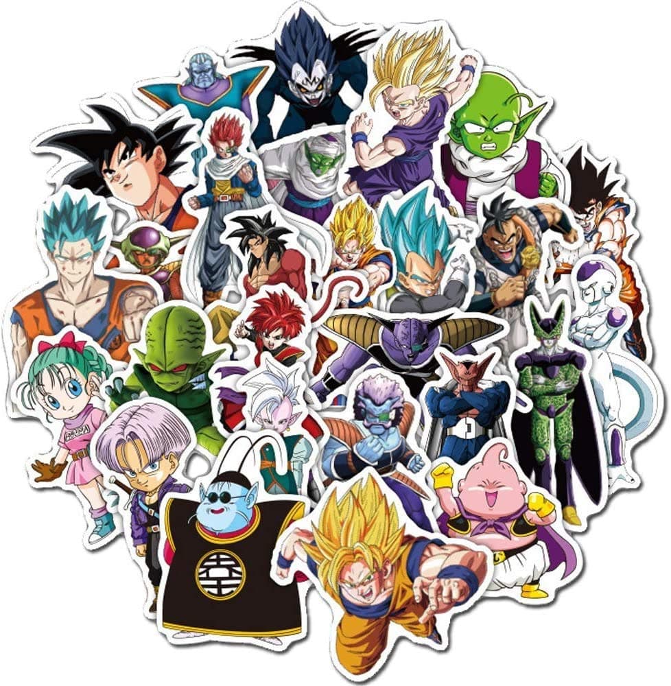 Dragon Ball Z Stickers for Computers,100PCS Cute Vinyl Stickers for Water Bottle Laptop Bike Car Skateboard Graffiti Decals