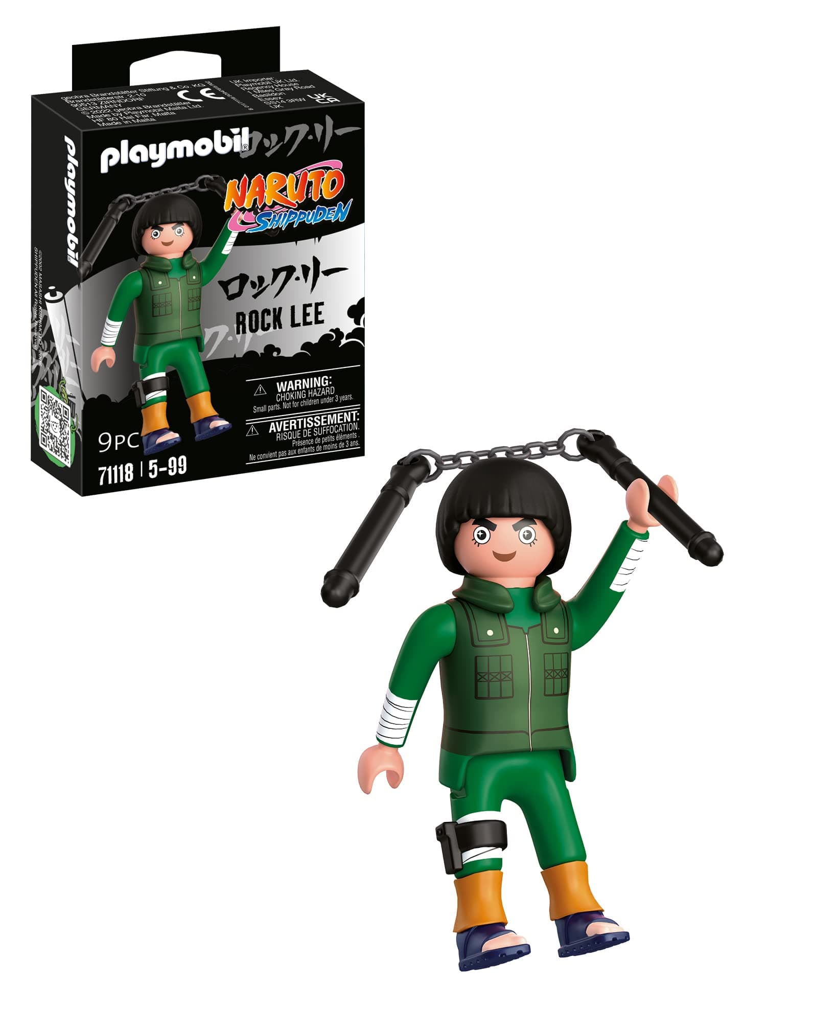 71118 Naruto: Rock Lee Figure Set, Naruto Shippuden Anime Collectors Figure, Playset Suitable for Children and fans 5+ years