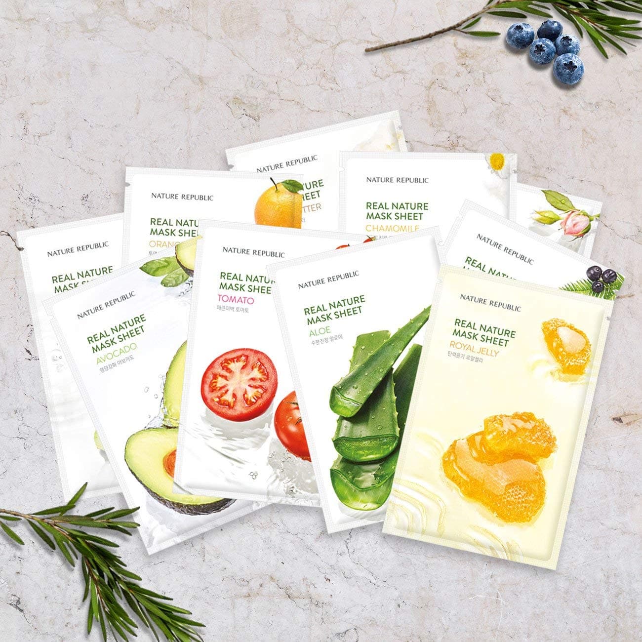 Nature Republic - Real Nature Mask Sheet (Pack Of 10) - Uk Approved