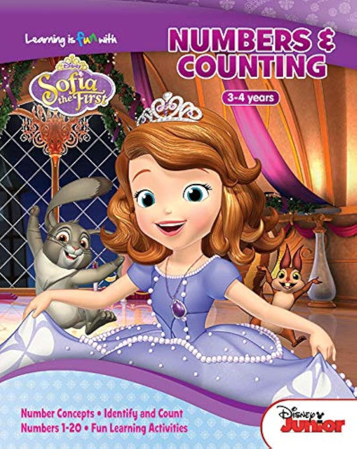 Hachette Antoine Learning is fun with Sofia the First - Learning is fun with Sofia - Numbers & Counting 3-4 years