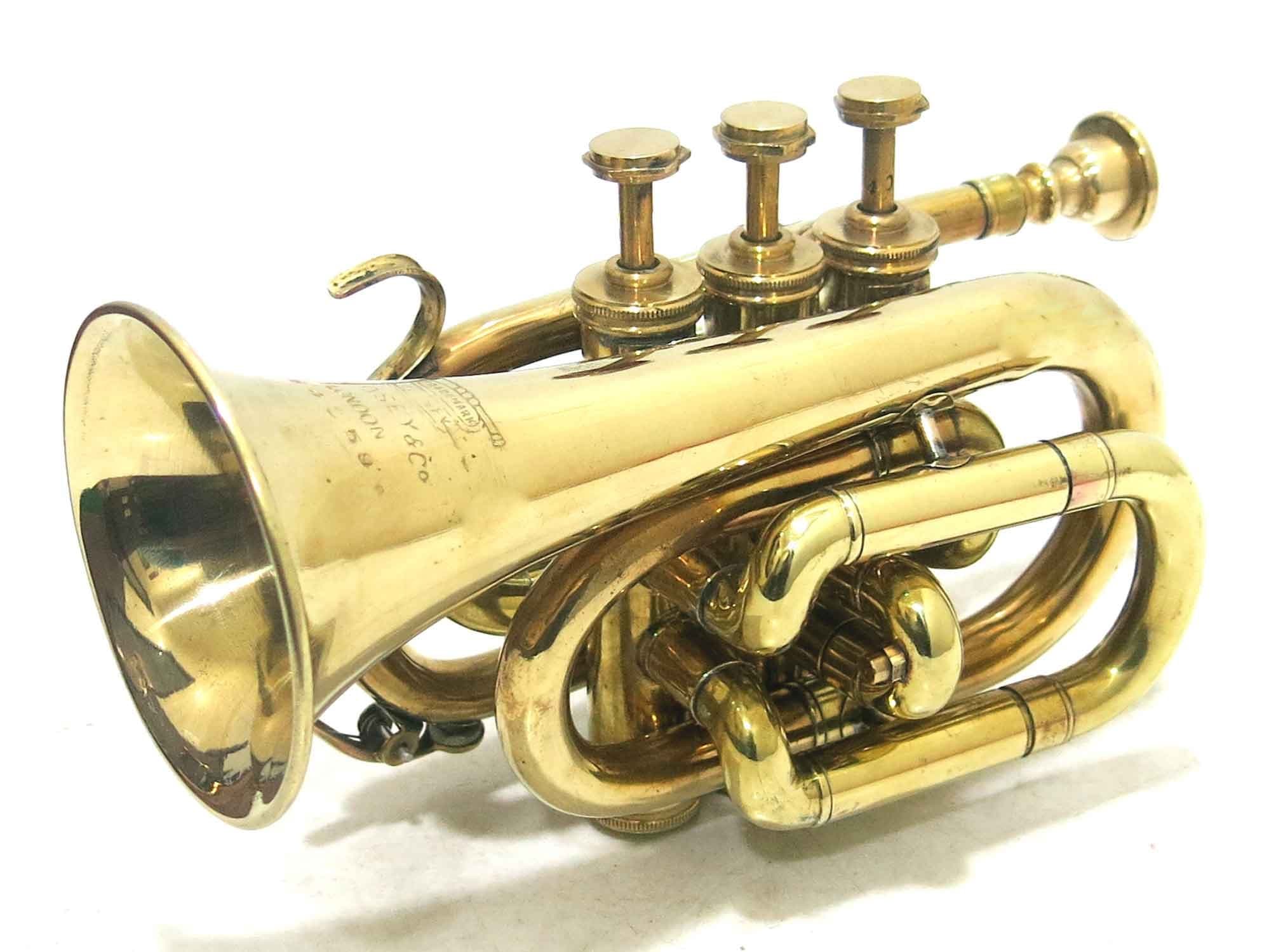 Ages Behind Musical Brass Pocket Trumpet 9.5" Trumpet