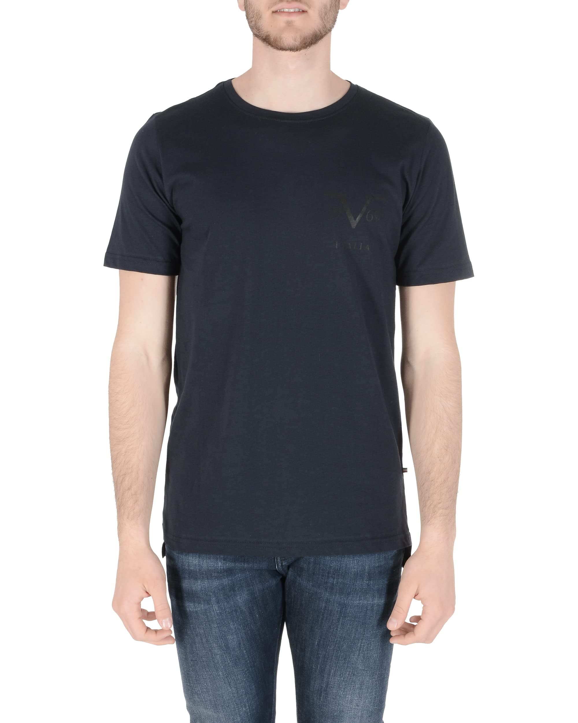 19V69 ITALIAMen's Pistiko Navy Blue T-Shirt, M (Pack of 8)