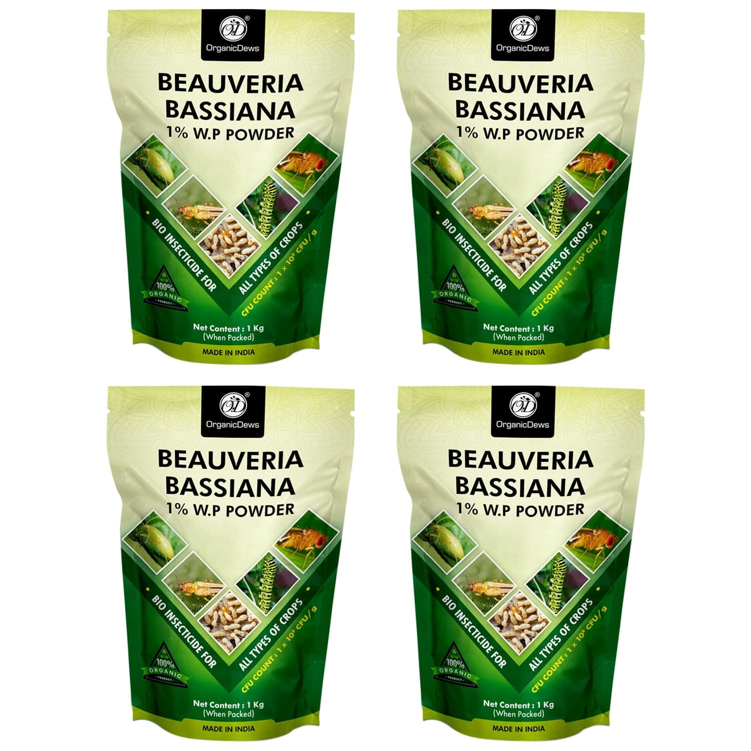 OrganicDews Beauveria Bassiana Powder 4 Kg (1x10^8 CFU/g) for Plants 4 Kg