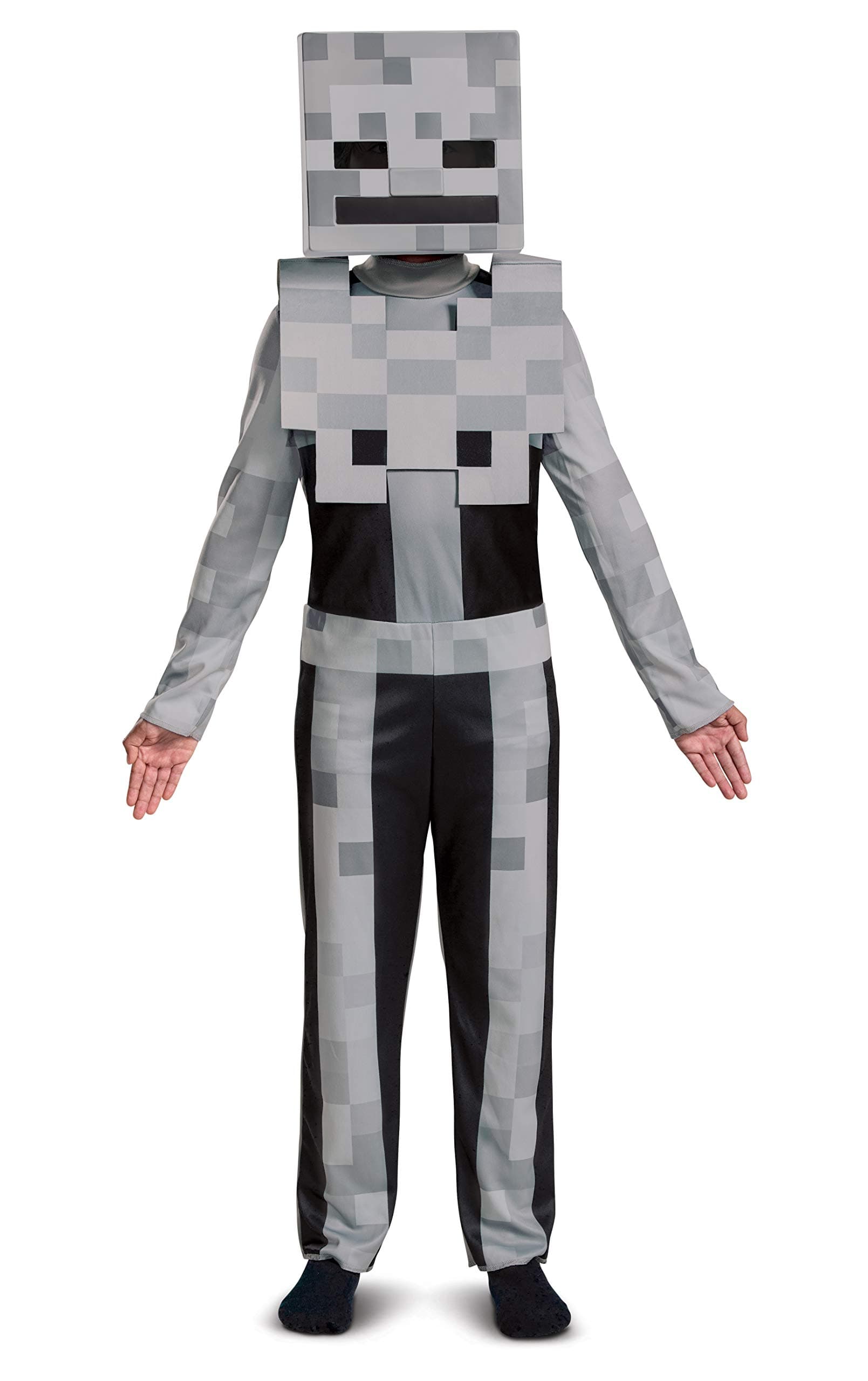 Skeleton Costume, Officially Licensed Minecraft Costume for Kids, (10-12)