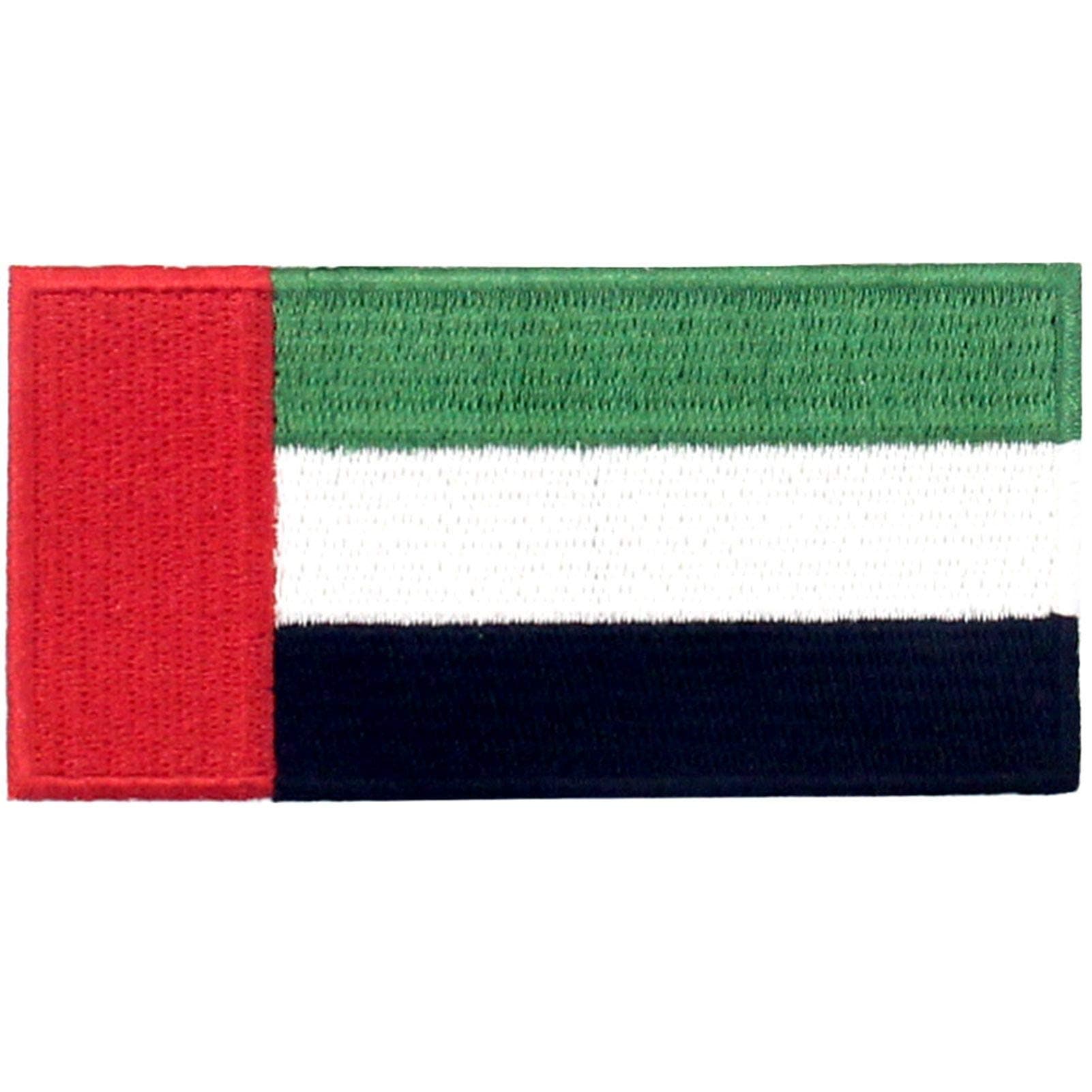 EmbTao The United Arab Emirates Flag Patch Embroidered National Morale Applique Iron On Sew On Arabian Emblem