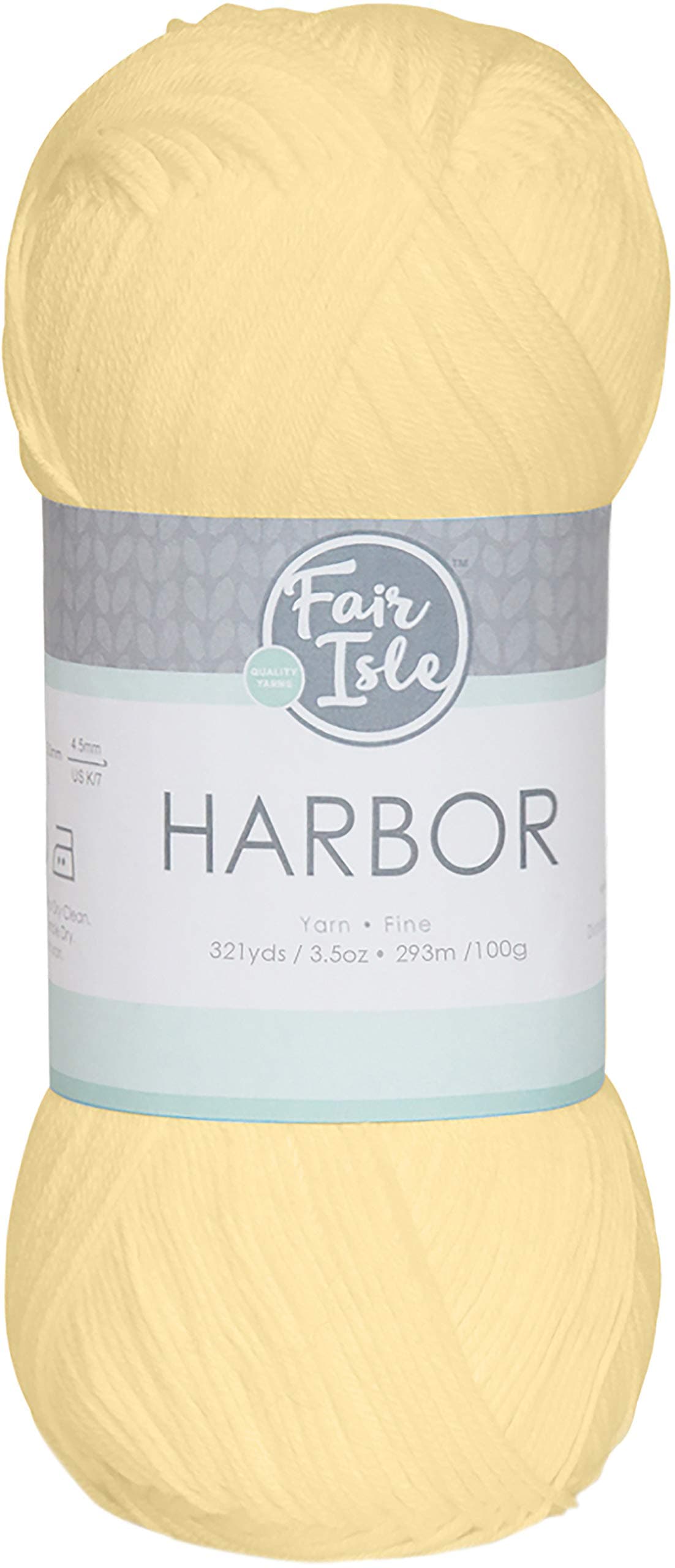 Fair Isle Yarn Harbor Cotton & Viscose Fiber Blend Yarn, Lemon Chiffon