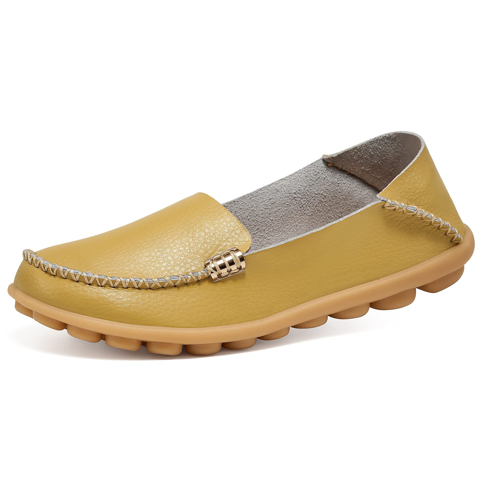 DUOYANGJIASHA Women's Comfortable Loafers Casual Round Toe Moccasins Wild Driving Flats Soft Walking Shoes Women Slip On