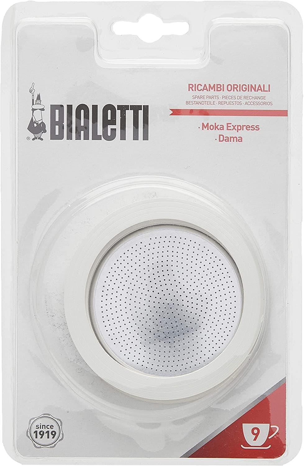 Bialetti Gaskets and Filter for 9 Cup Espresso Makers