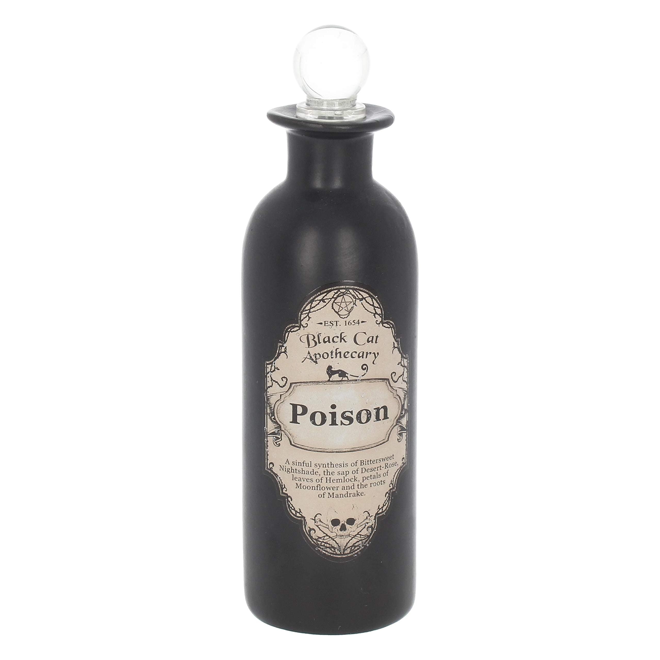 Nemesis Now Poison Potion Bottle 20cm Black