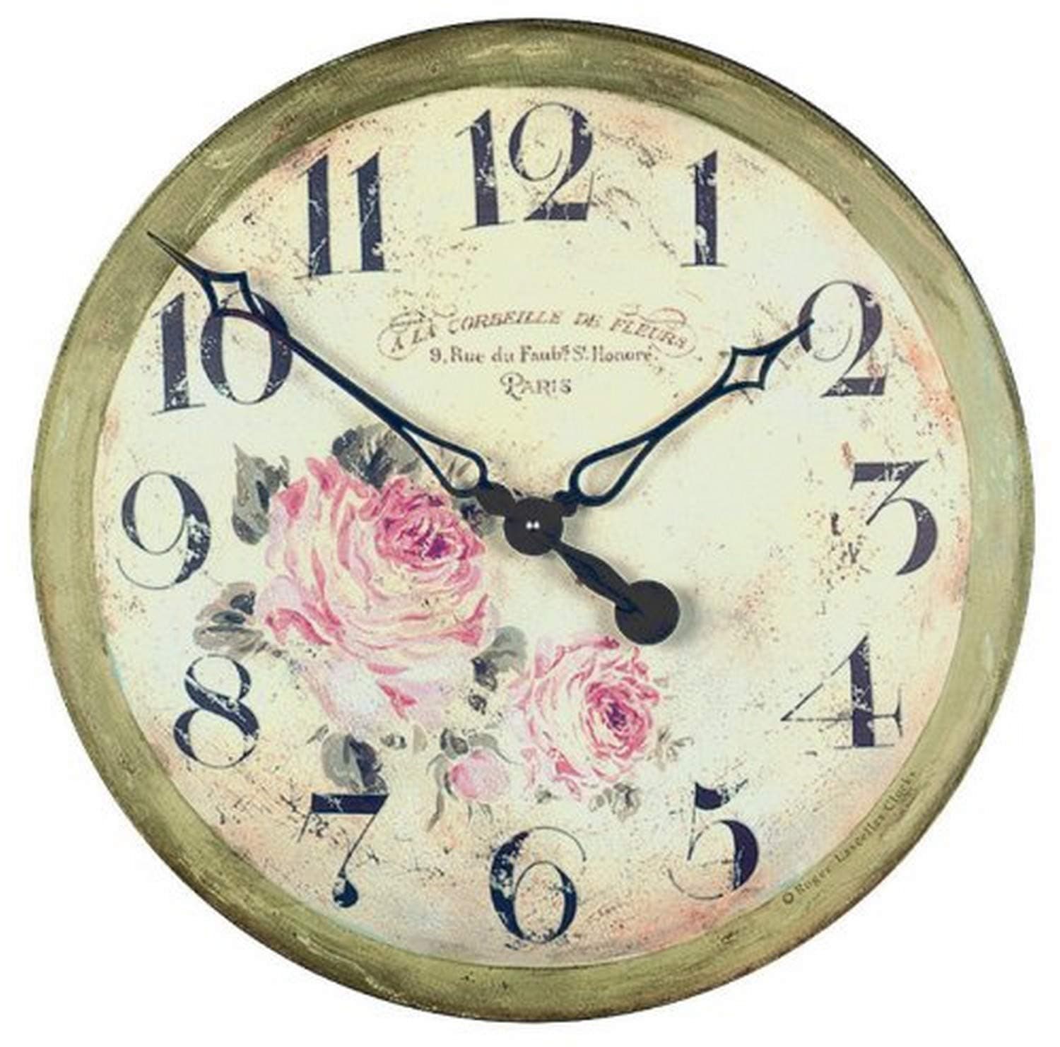 Roger Lascelles, Large Floral Wall Clock,50 cm