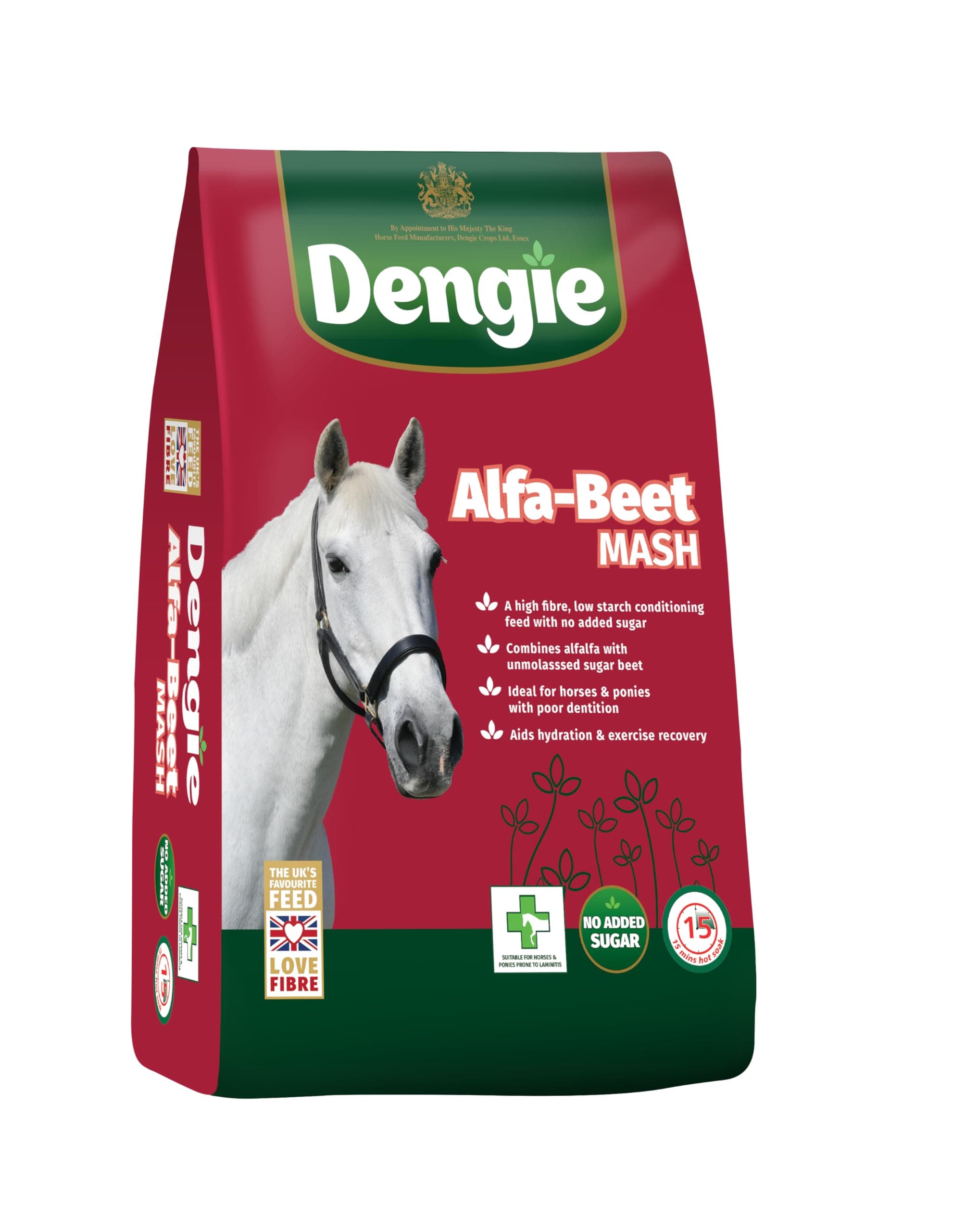 Dengie Alfa-Beet Mash 20kg Horse Feed - Soaked Fibre for Horses with Poor Teeth, Recovery & Hydration Mash - Alfalfa & Unmolassed Sugarbeet - No Added Sugar