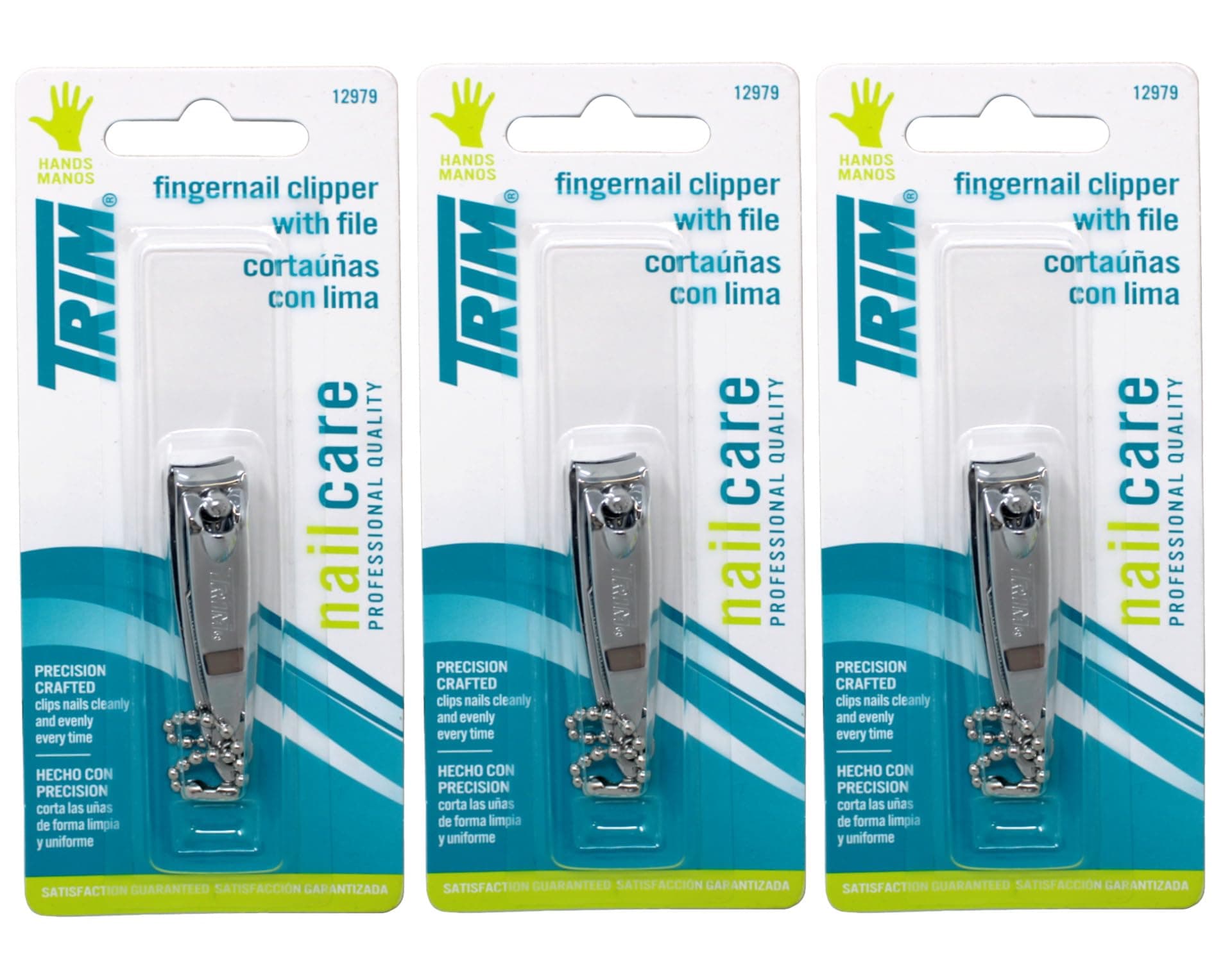 Trim Nail Care Fingernail Clipper (3 pack)