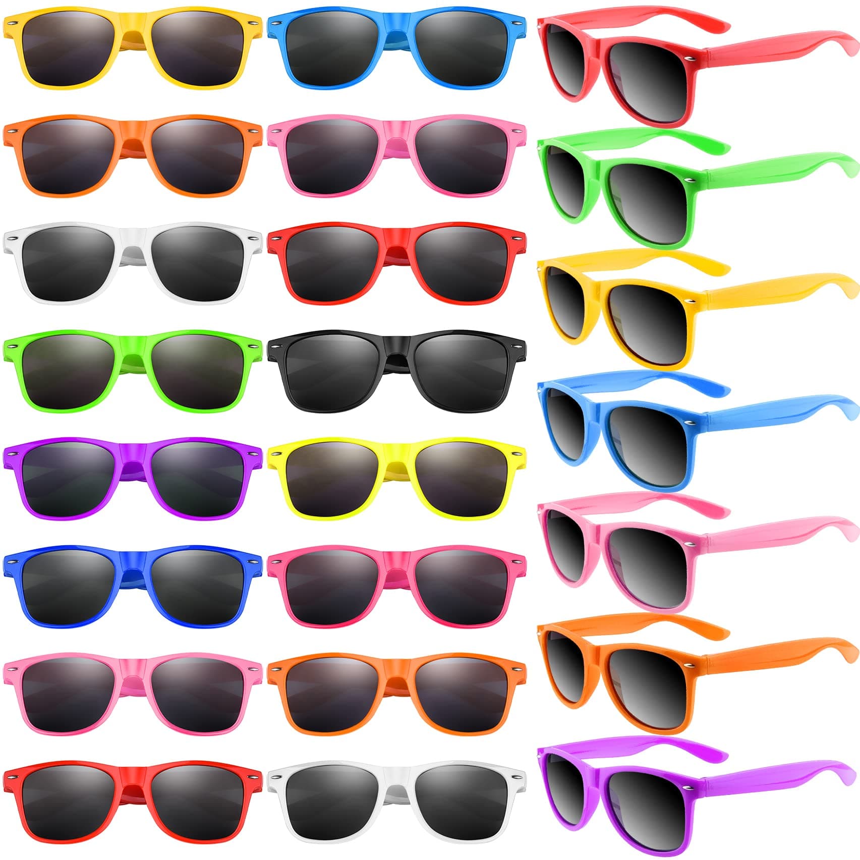 TUPARKA Sunglasses Party Favors Neon Colors Sunglasses Bulk Goody Bag Fillers for Beach Birthday Party Pool Party Supplies