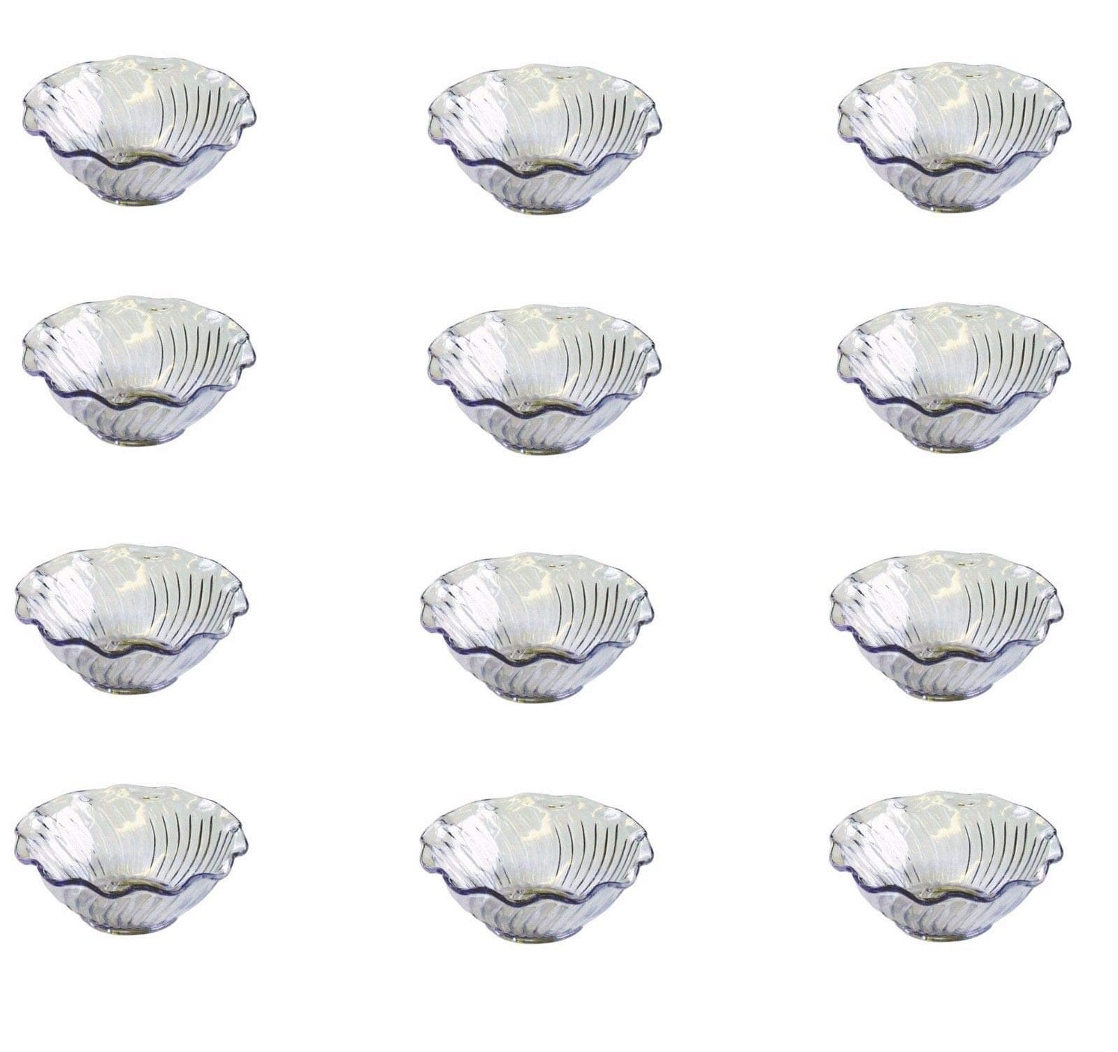 Polycarbonate Plastic Dessert/Sorbet Dish 6 oz (Box 12) - Much safer/stronger than glass and ideal for children