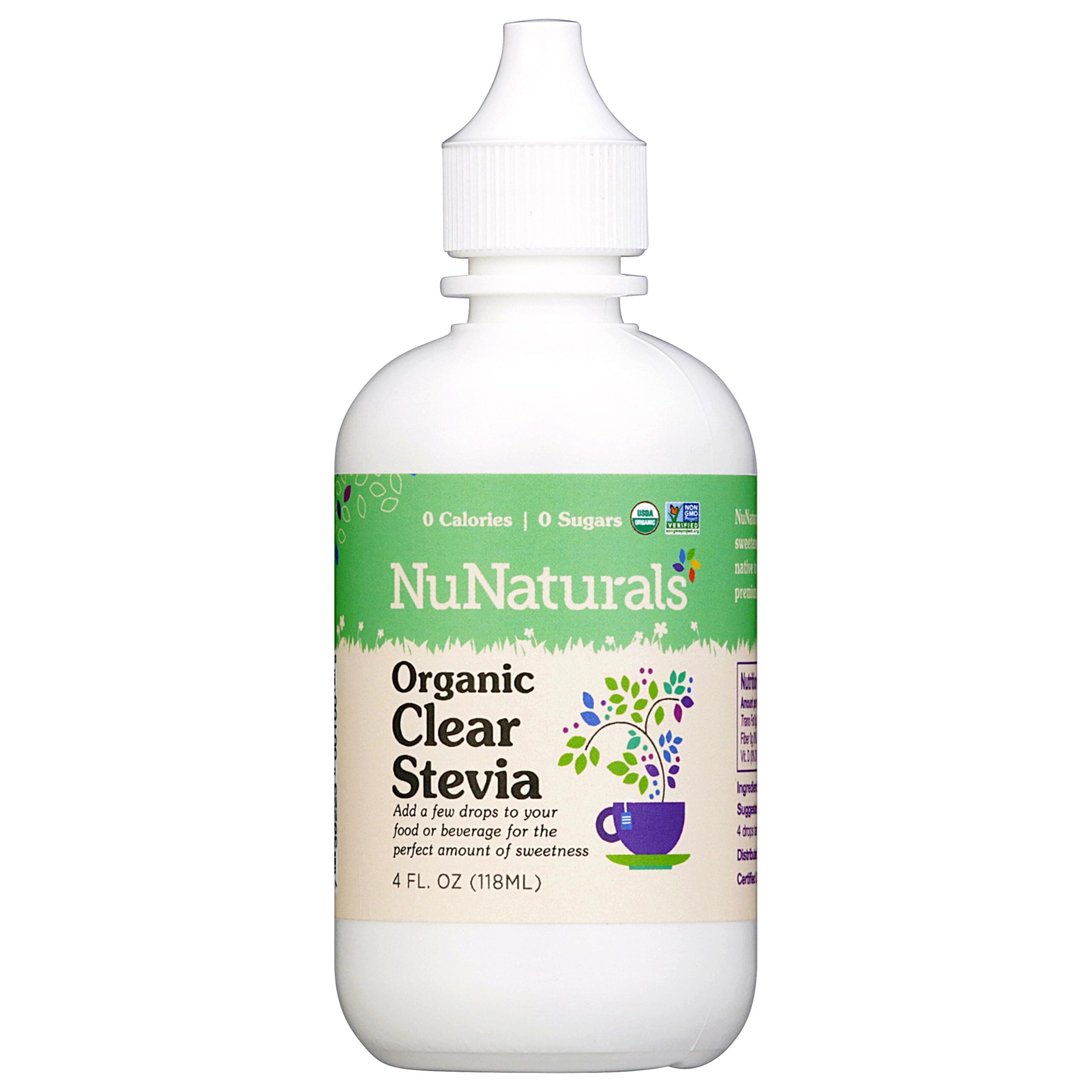 NuStevia Clear Extract Stevia Natural Liquid Sweetener, 4 Ounce
