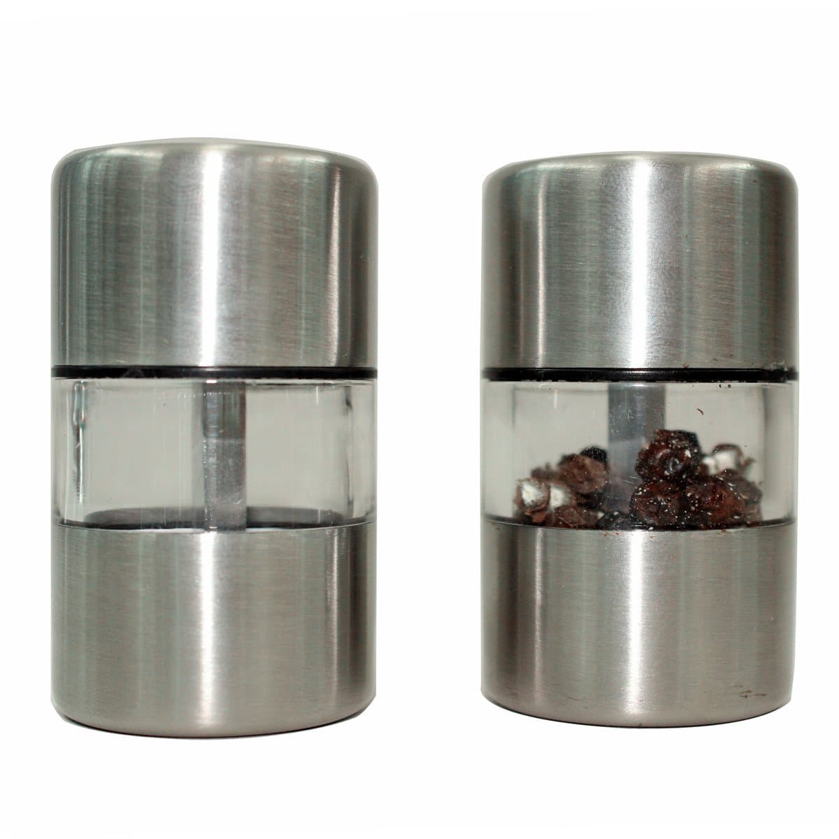 Tifan Mini Salt and Pepper Grinders - Stainless Steel Pepper mill 2 pcs