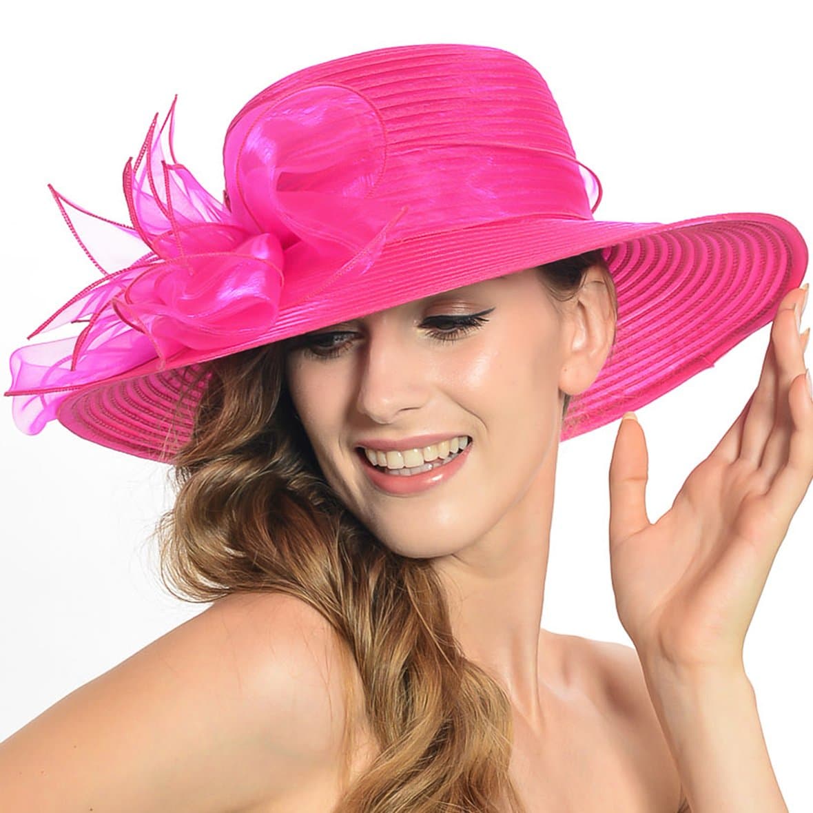Lightweight Church Derby Dress Wedding Hat #S052