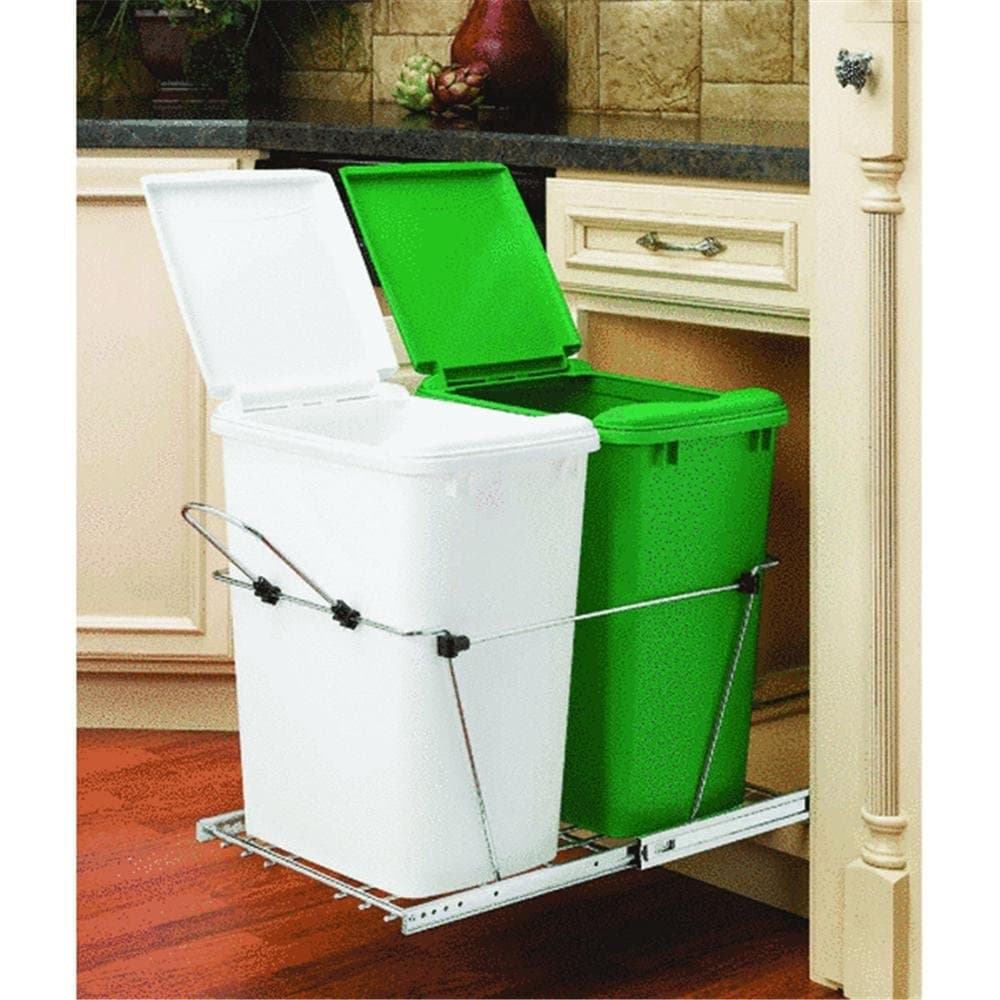 Rev-A-Shelf 35 Quart Double Recycling Pull-Out Waste Container