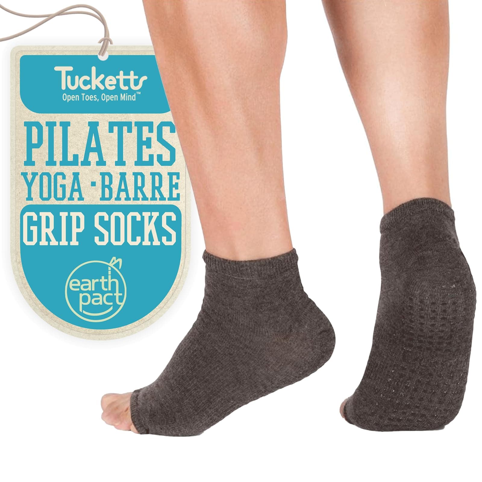 Anklet Toeless Pilates Socks with Grips for Women, Non-Slip Ankle Toeless Yoga Socks with Grips for Barre, Size 5-13