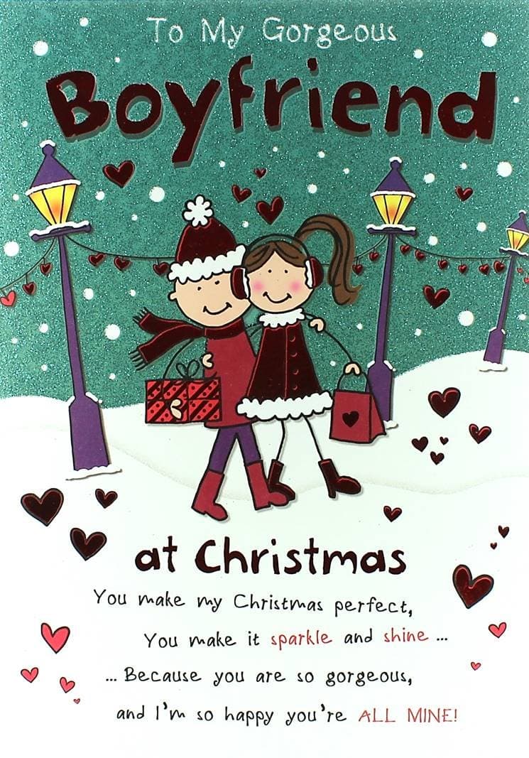 Whimsical Christmas Card Boyfriend - 10 x 7 inches - Piccadilly Greetings