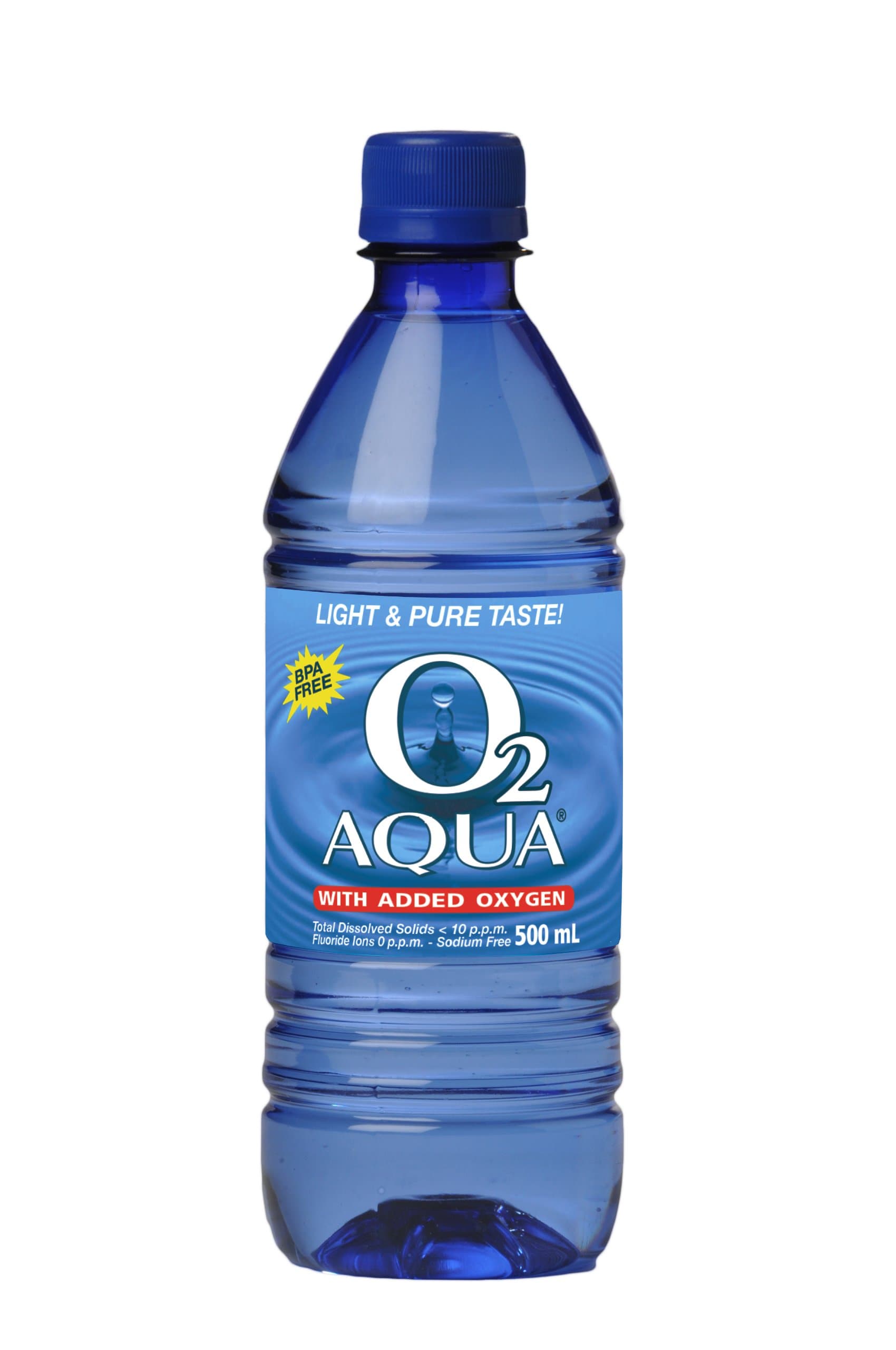 O2 Aqua Oxygenated Purified Water 500ml, (Pack of 24)