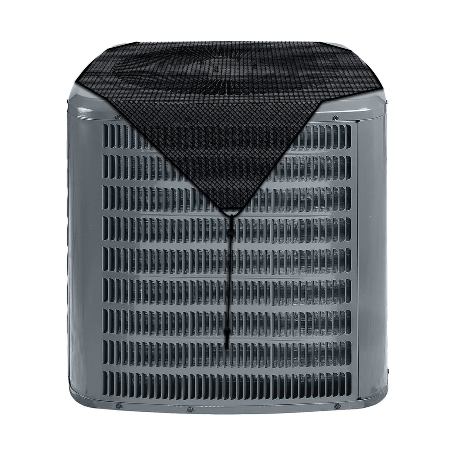 E&K 28"x28" Outdoor AC Unit Cover Air Conditioner Compressor Mesh Top Cover for Outside with Bungee Cords Protect from Leaf Dust and Debris