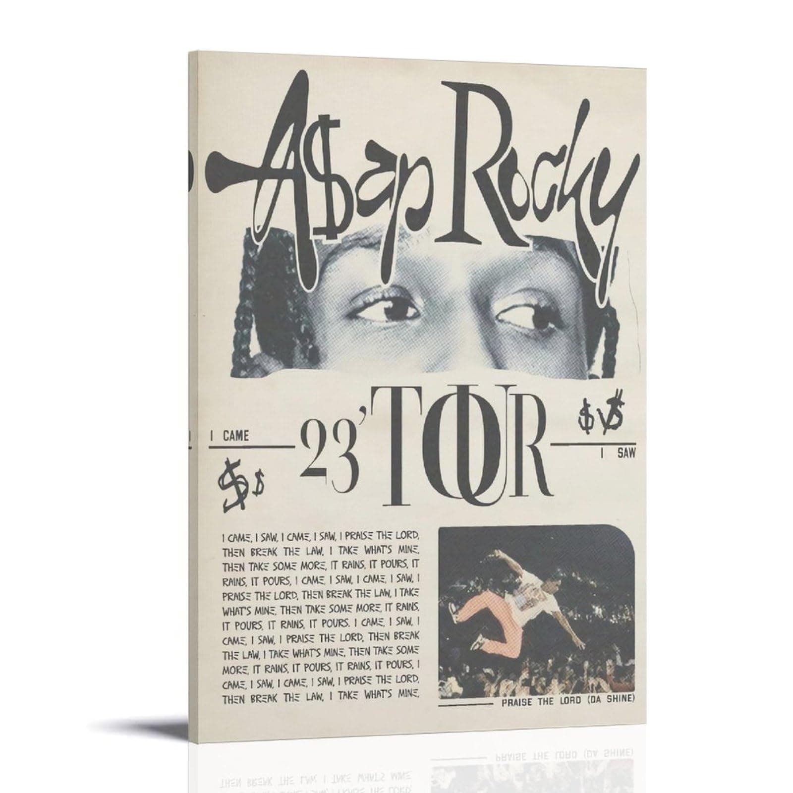 A$AP Poster Rocky Praise The Lord (Da Shine) Music Posters for Room Aesthetic Canvas Wall Art Bedroom Decor 16x24inch(40x60cm)