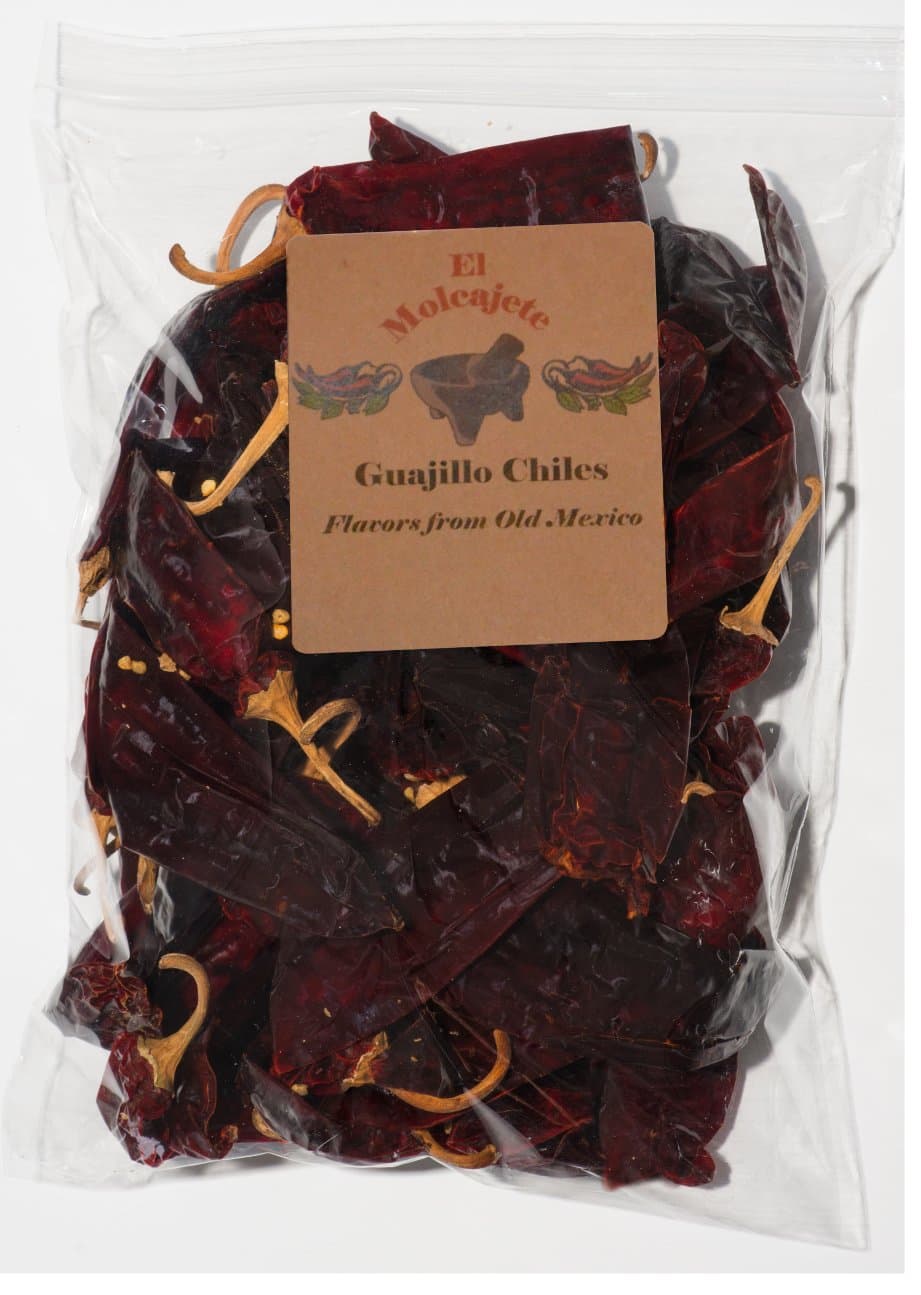El Molcajete Mexican Whole Dried Guajillo Chiles 5oz Bag ‐ for Mexican Recipes, Tamales, Salsa, Chili, Meats, Soups, Stews & BBQ