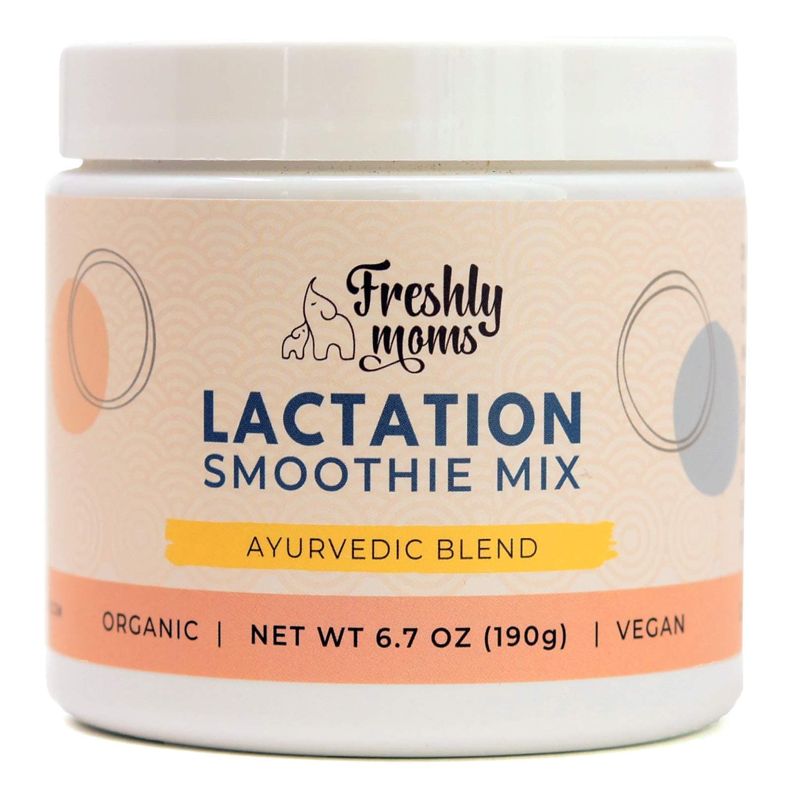 Freshly Moms Lactation Smoothie Mix – Organic, Vegan Breastfeeding Supplement- Unsweetened, Unflavored Ayurvedic Lactation Supplement Supports Breast Milk Supply, 24 Servings