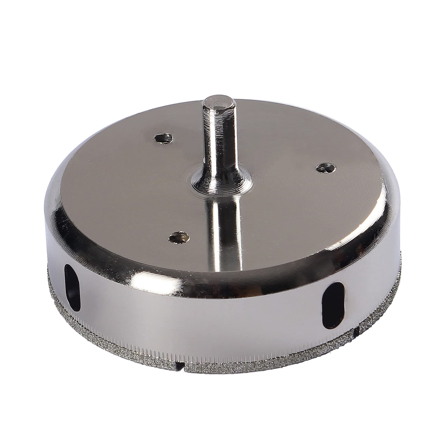 4 inch Diamond Hole Saw Drill Bit Glass Ceramic Porcelain Tiles, Marble Granite Quartz Drilling Shower Valve Hole Cutter Floor Wall Tiles Solid Steel Body Spins True Template Included