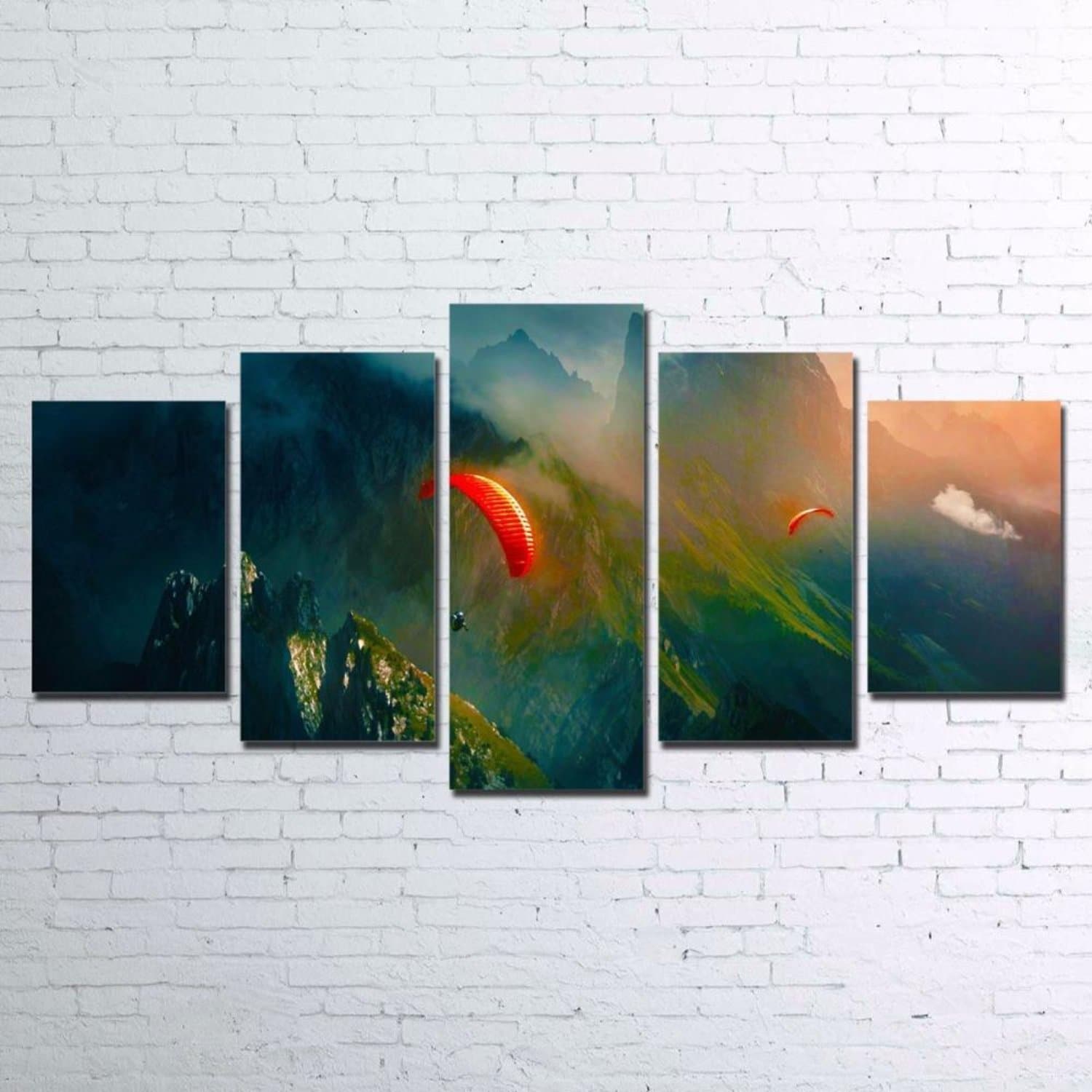 Canvas Pictures Home Decor For Living Room Framework 5 Pieces Skydiving Paintings HD Prints High Altitude Jumps Poster Wall Art