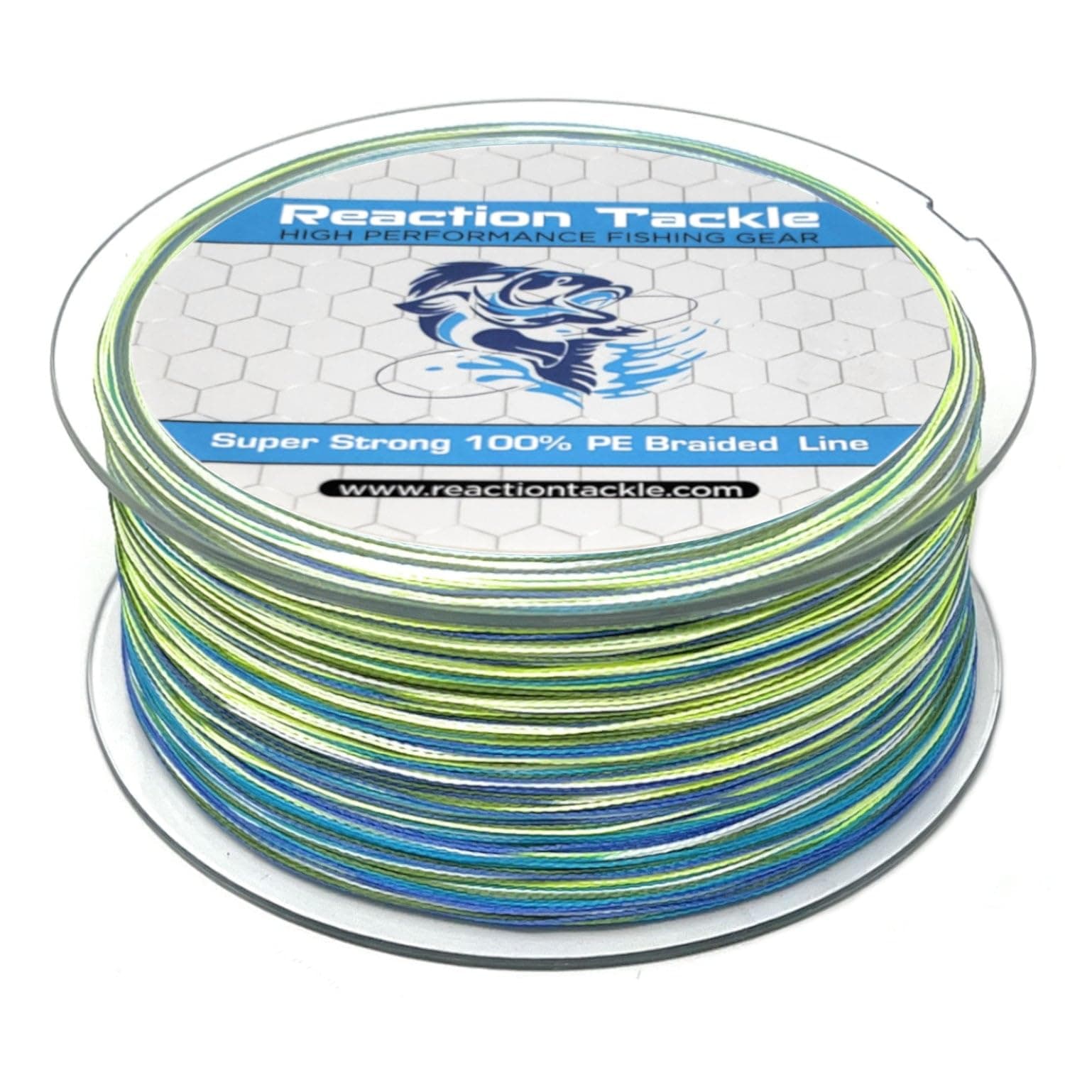 Reaction TackleBraided Fishing Line - Pro Grade Power Performance for Saltwater or Freshwater Fish - Colored Fishing Line Braid for Extra Visibility