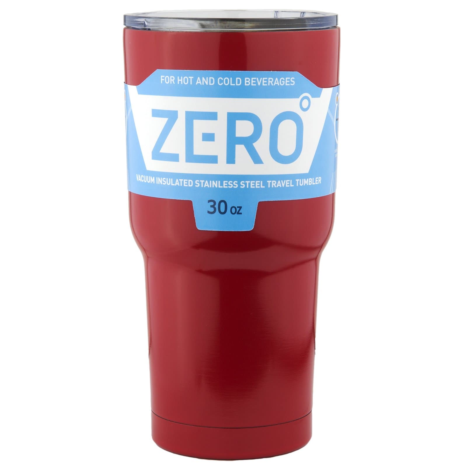 Zero Degree Stainless Steel Tumbler with Lid, Double Vacuum Insulated Travel Mug for Hot and Cold Drink (30oz- Red)