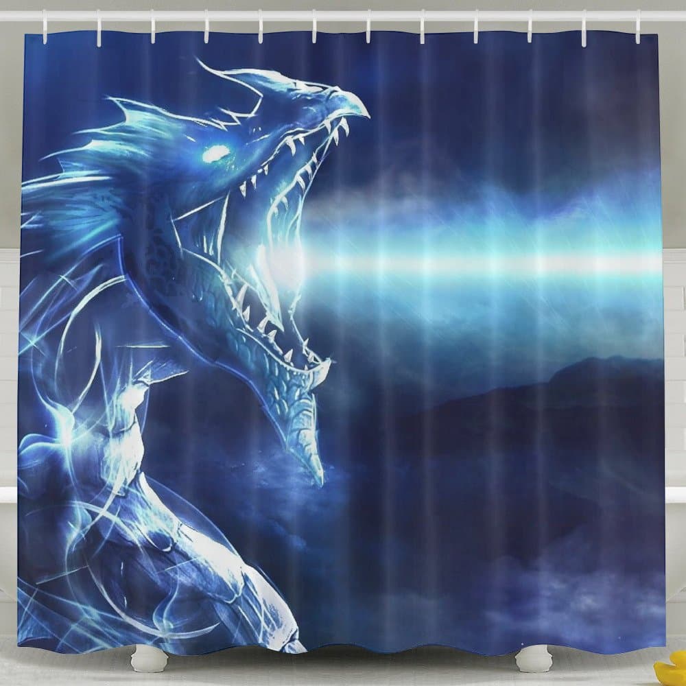 Bathroom DecorationsBreathable Dragon Shower Curtain